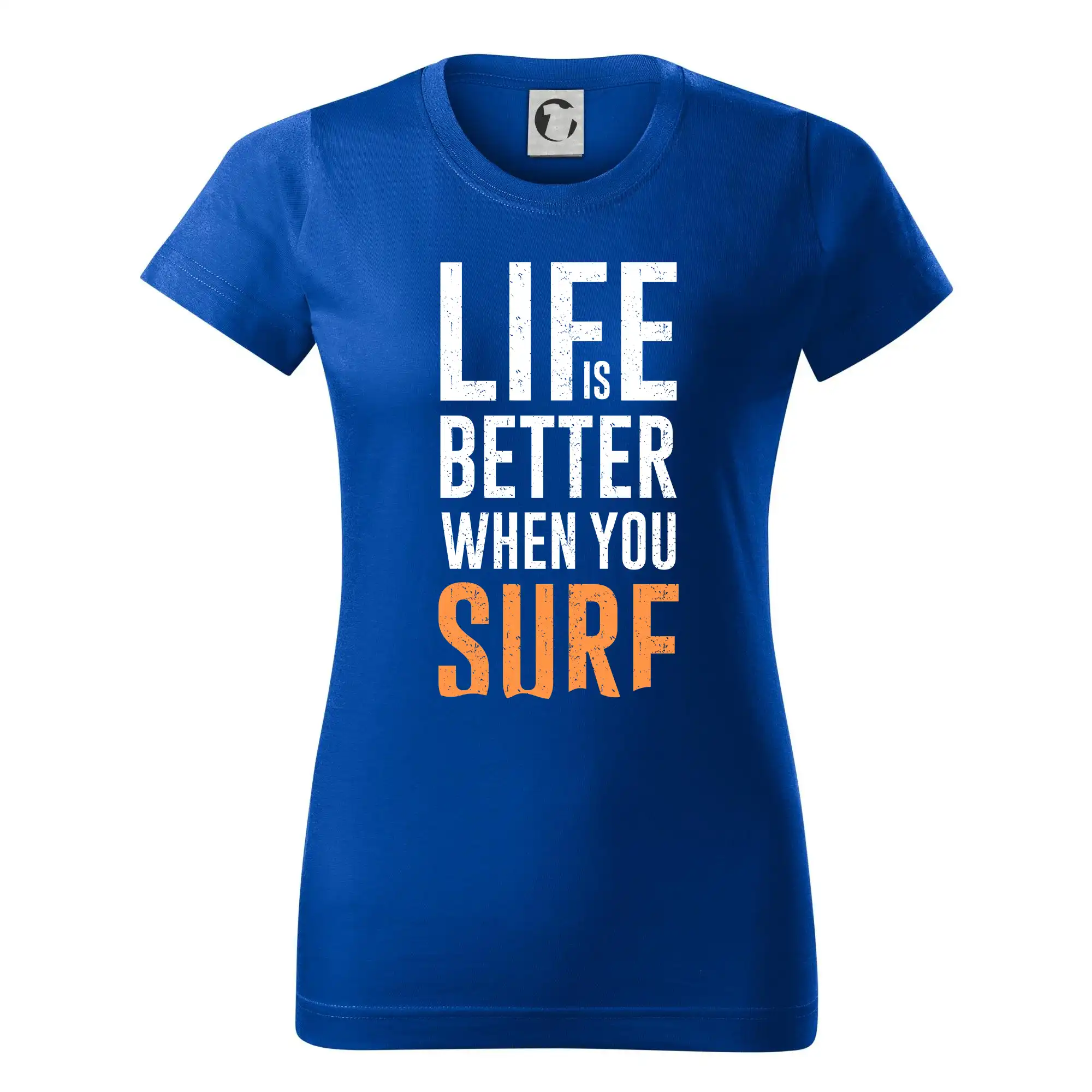 Surferske tričká - Life is better when you surf - Dámske tričko basic - ľahko voľnejšie a dlhšie