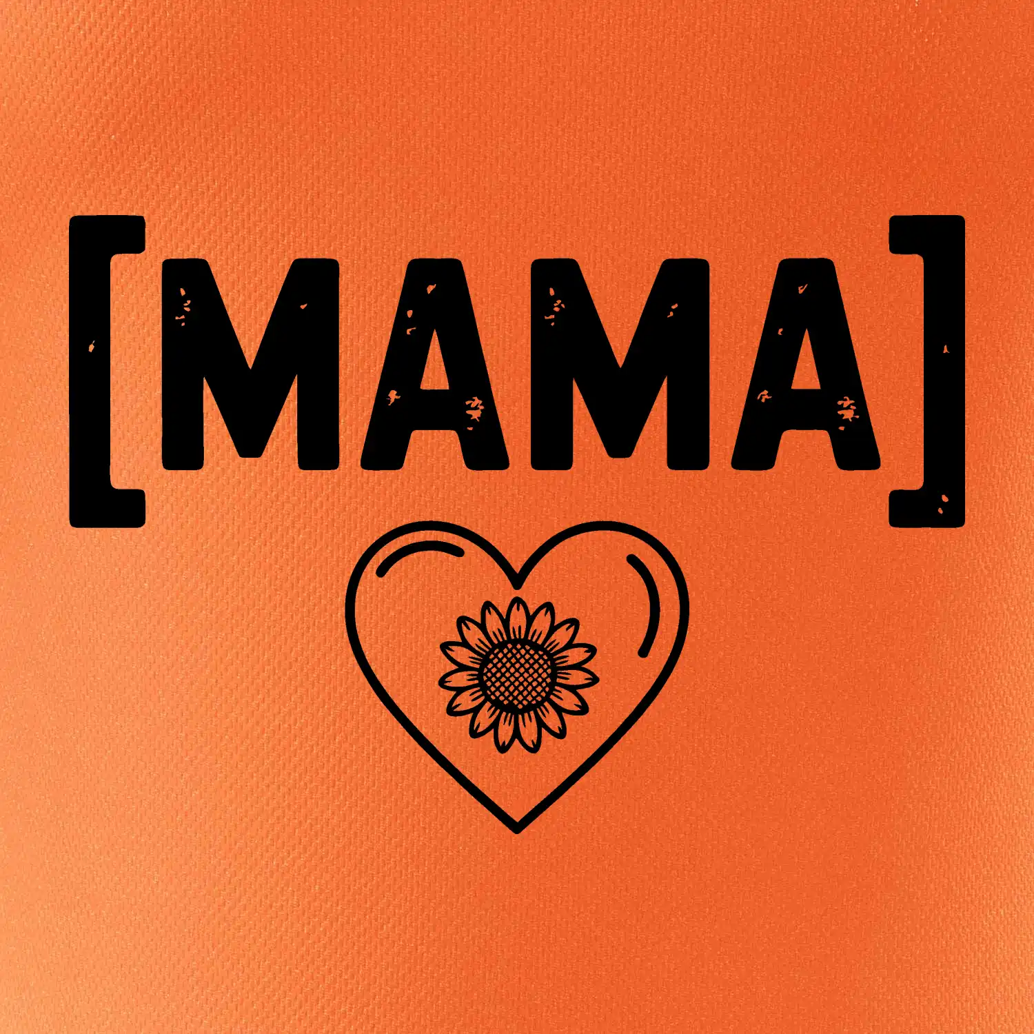 Máma nápis a srdce a slunečnice SK