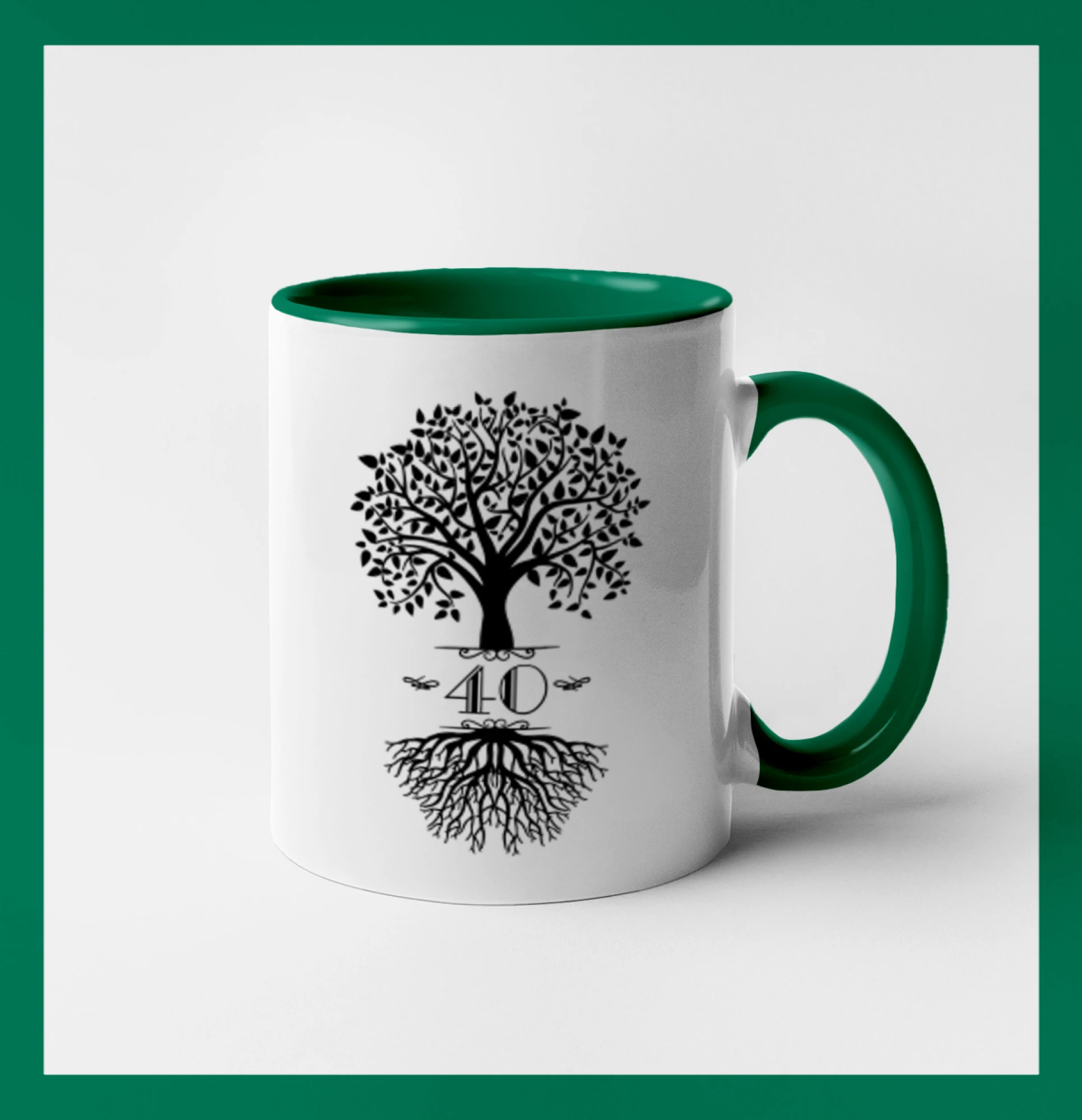 Tričko k štyridsiatke - Narodeninový strom 40 - Hrnček 