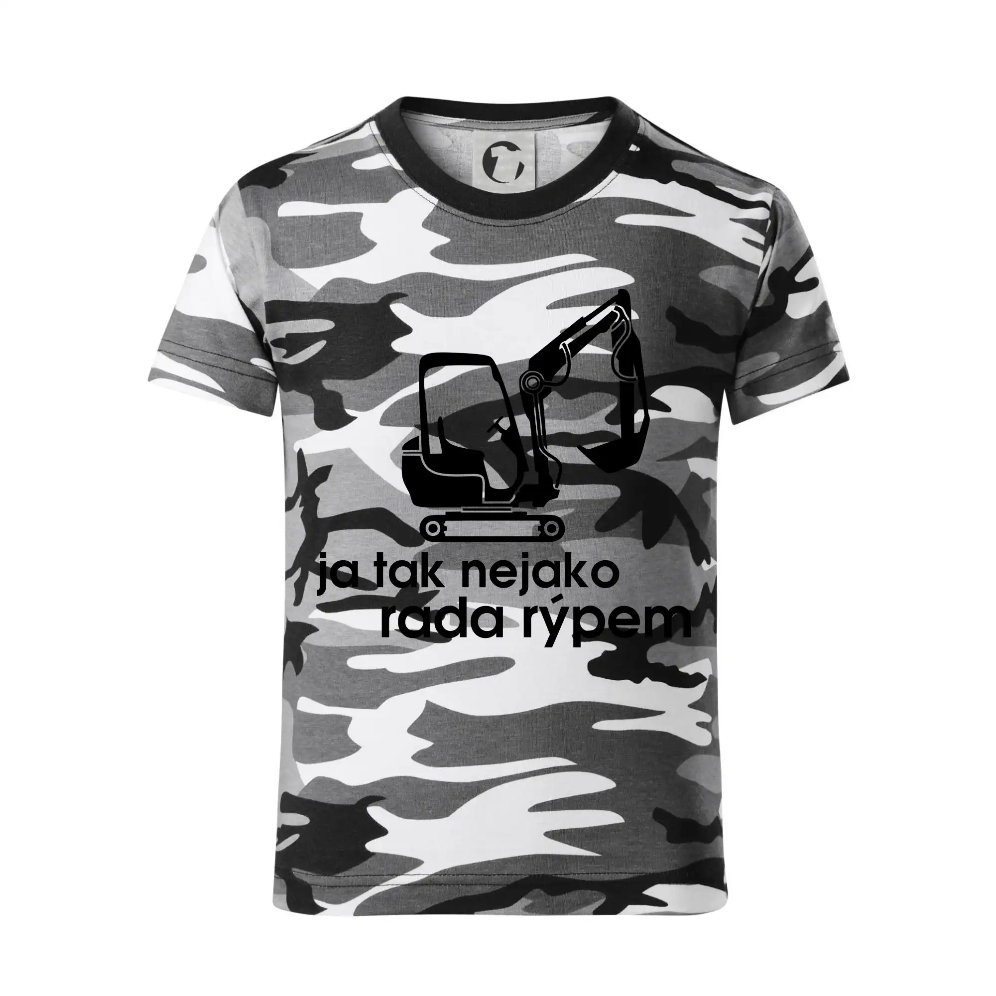 Ja tak nejako rád/ ráda rýpem - Detské maskáčové tričko