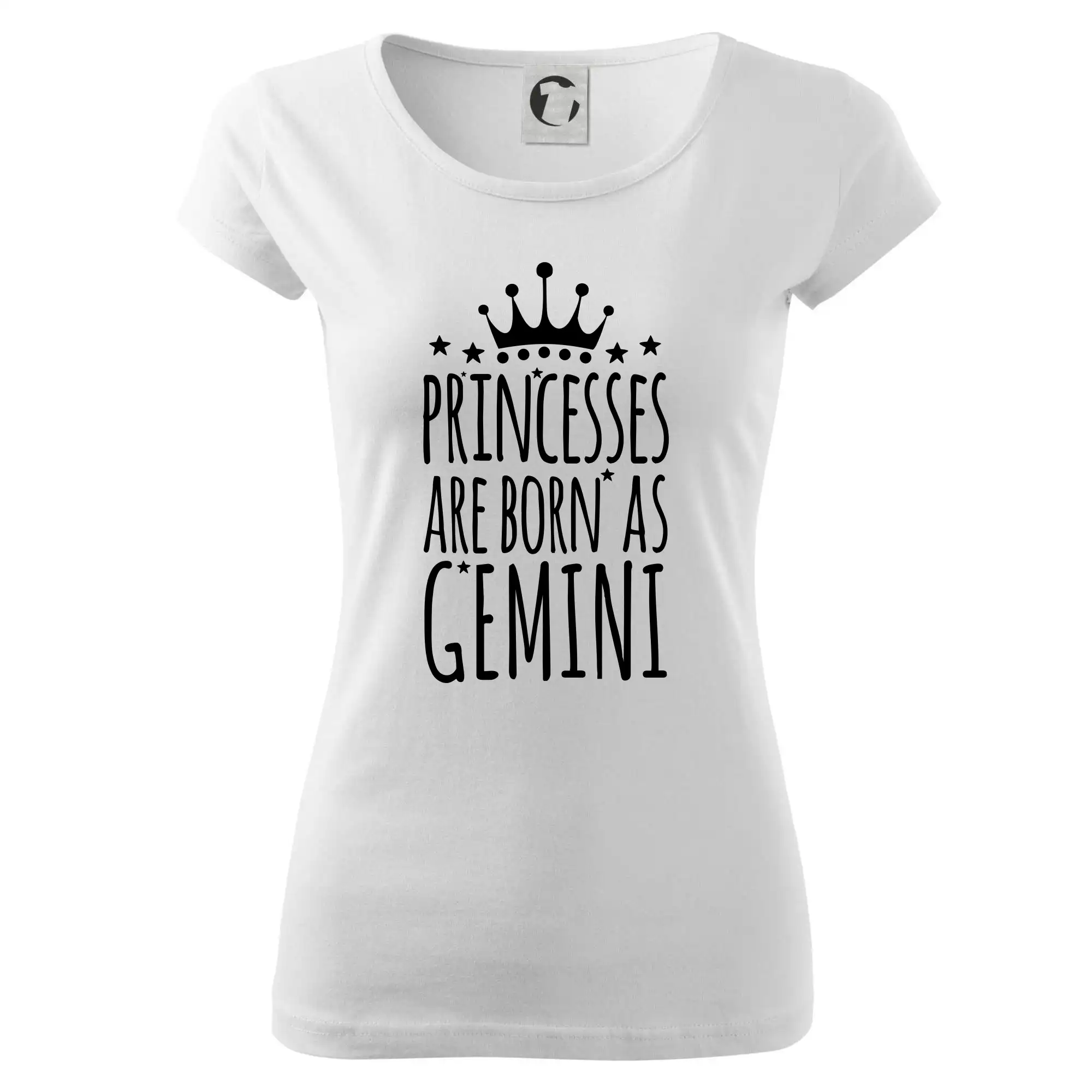 Tričká blíženci - Princesses are born as Gemini - Blíženci - Dámske tričko Pure