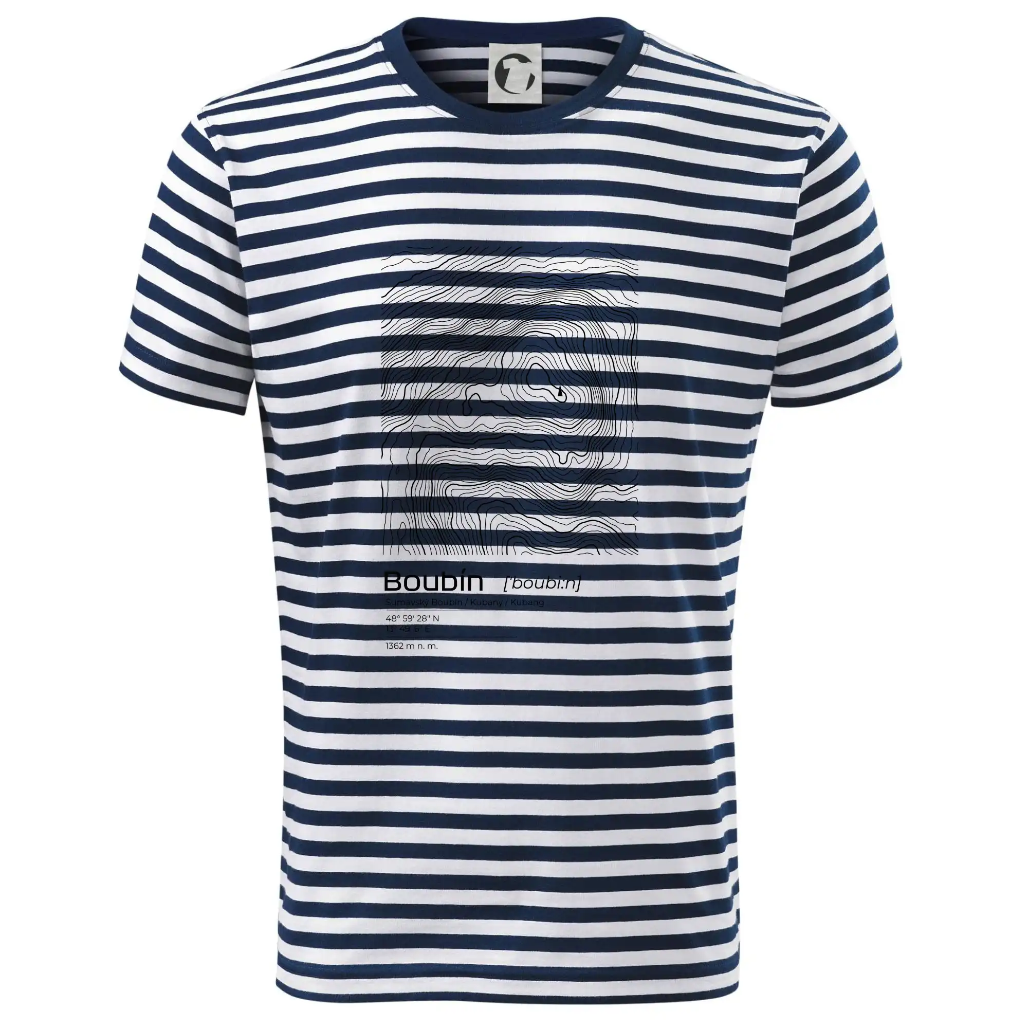 Boubín - vrstevnice v obdélníku