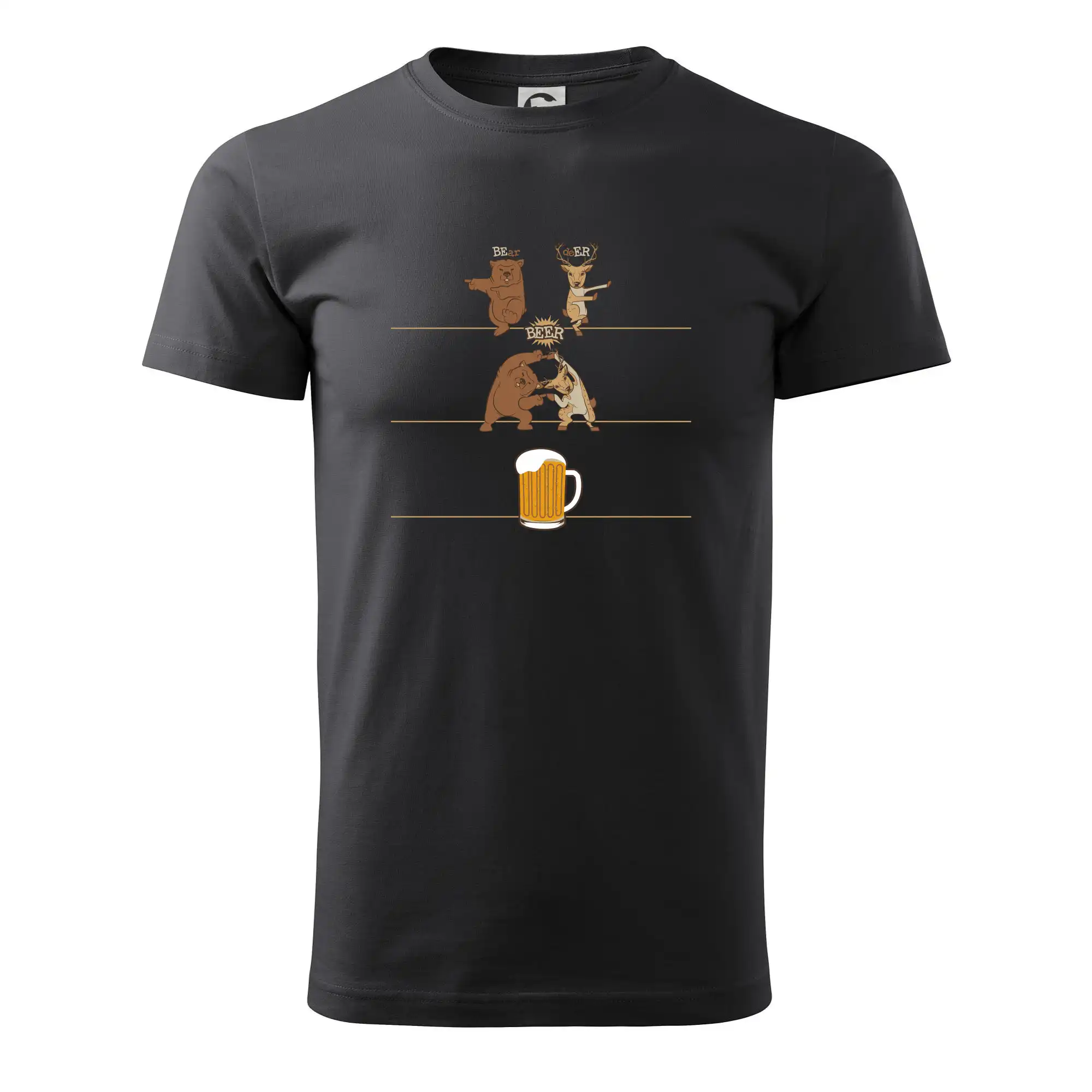 Vtipná tričká pre pivárov - Beer - BEar - deER - Pánske tričko nižšej gramáže