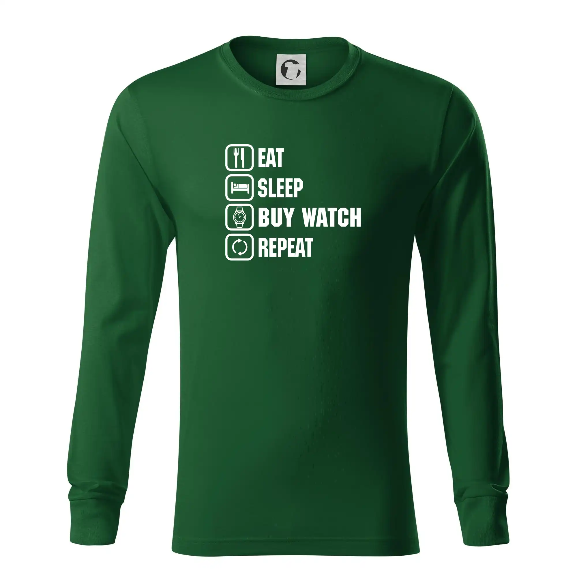 Eat sleep repeat - Eat Sleep Buy watch Repeat - Tričko s dlhým rukávom LS R05