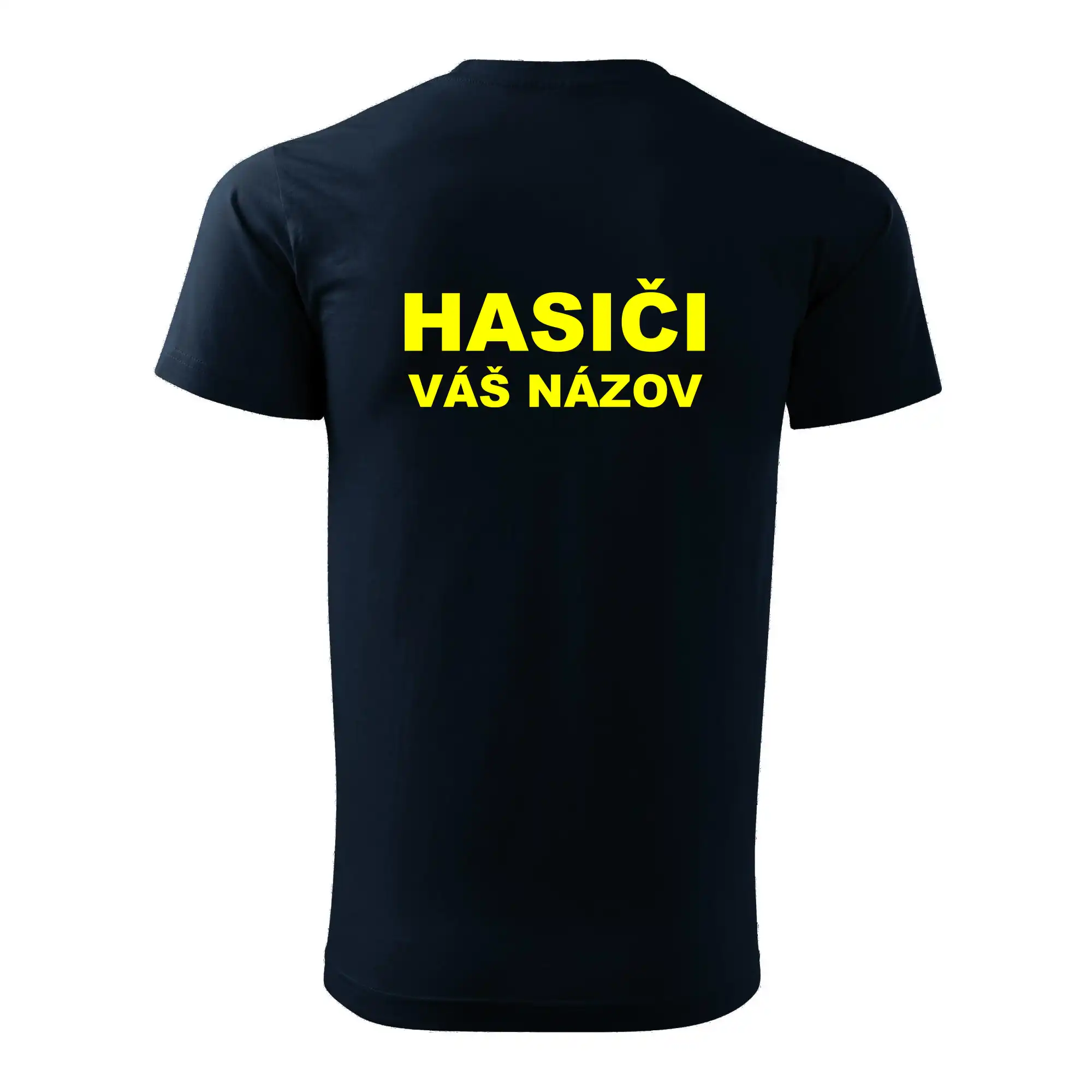 Hasiči - žltý nápis - váš názov zboru