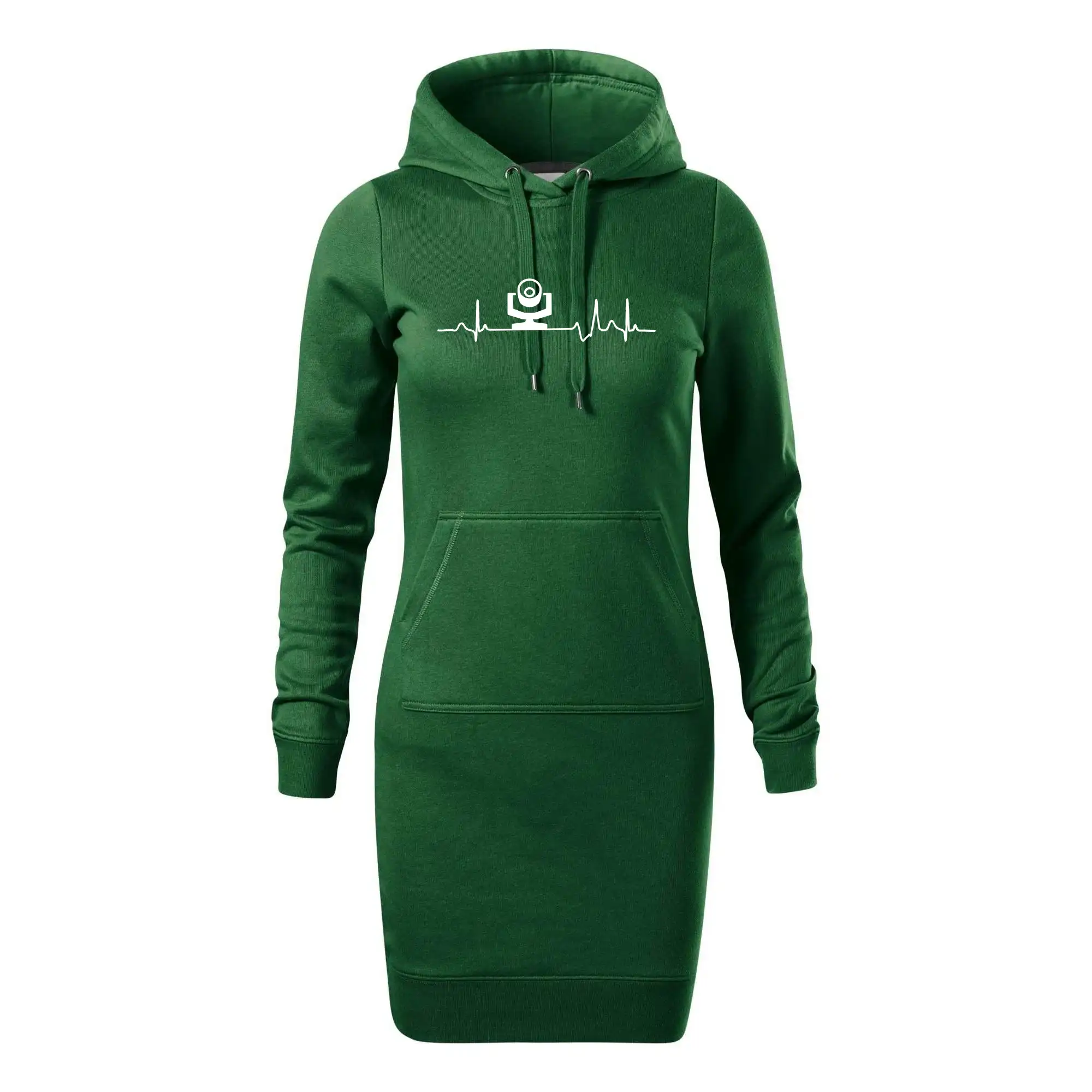 Ekg osvetľovač - robo hlava - Dámska mikina dlhá Snap