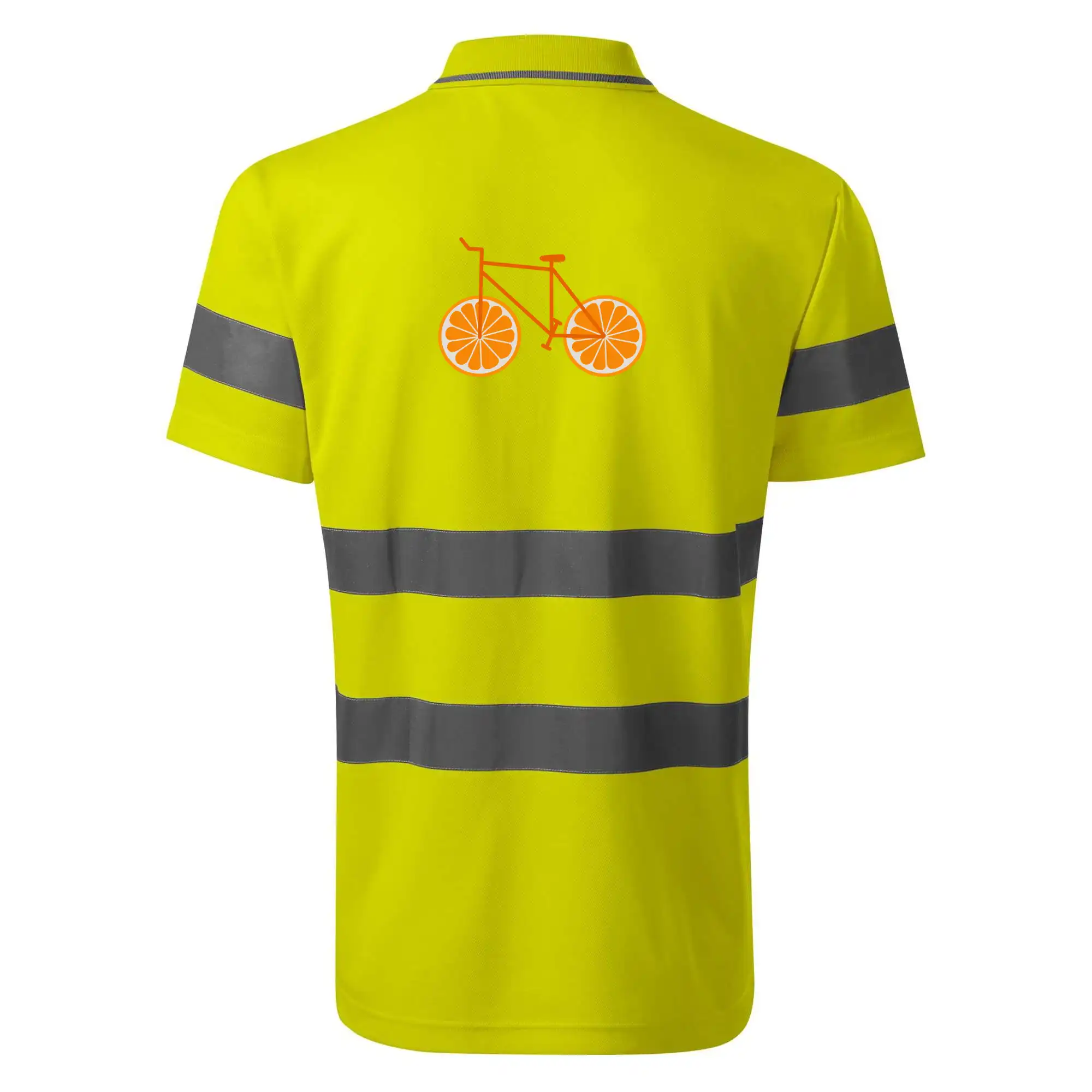 Tričko ako darček pre cyklistu - Bicykel pomaranč - HV Runway 2V9 - Reflexné polokošeľa