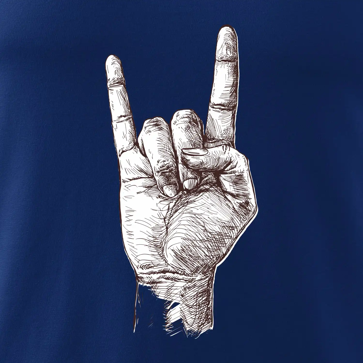 Rocková ruka kreslená