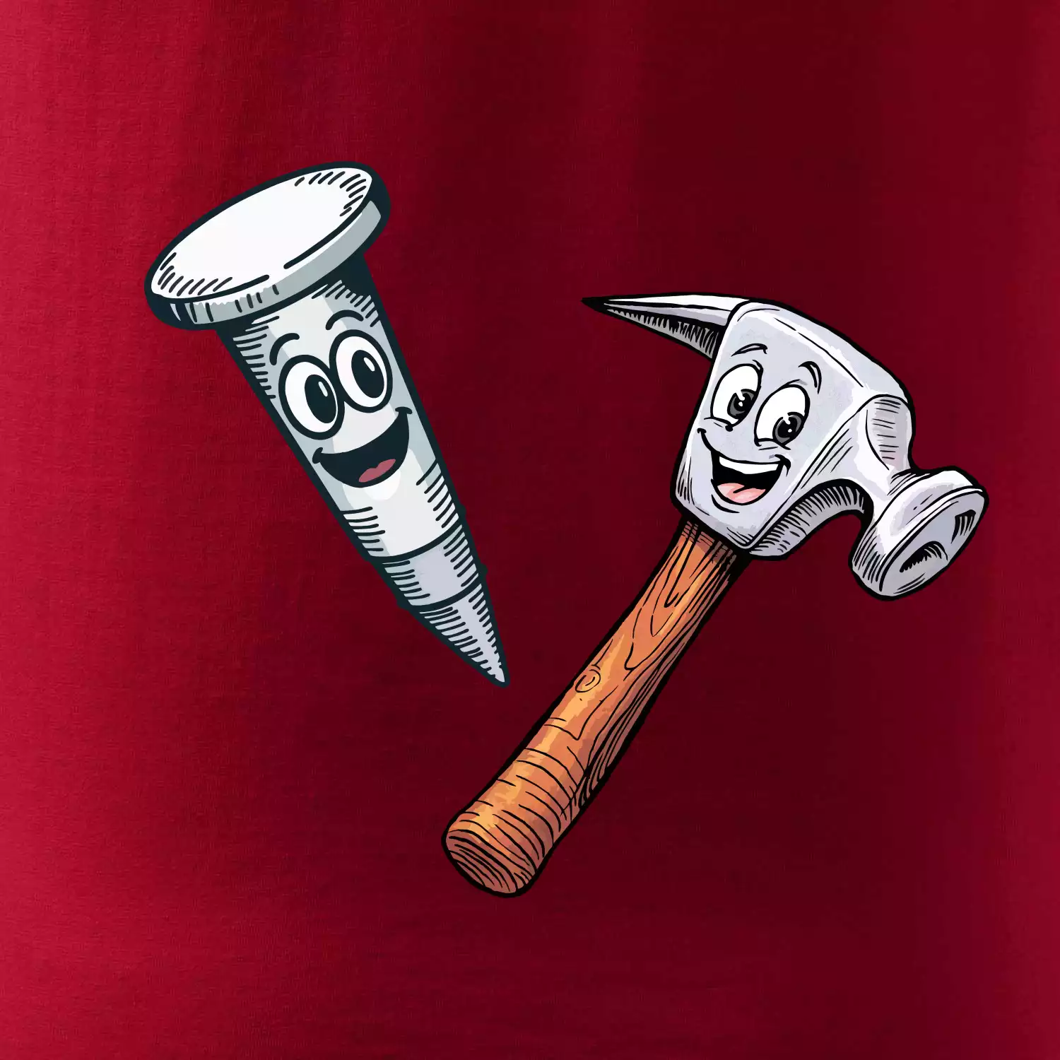 Parové triko - Kladivo a hřebík