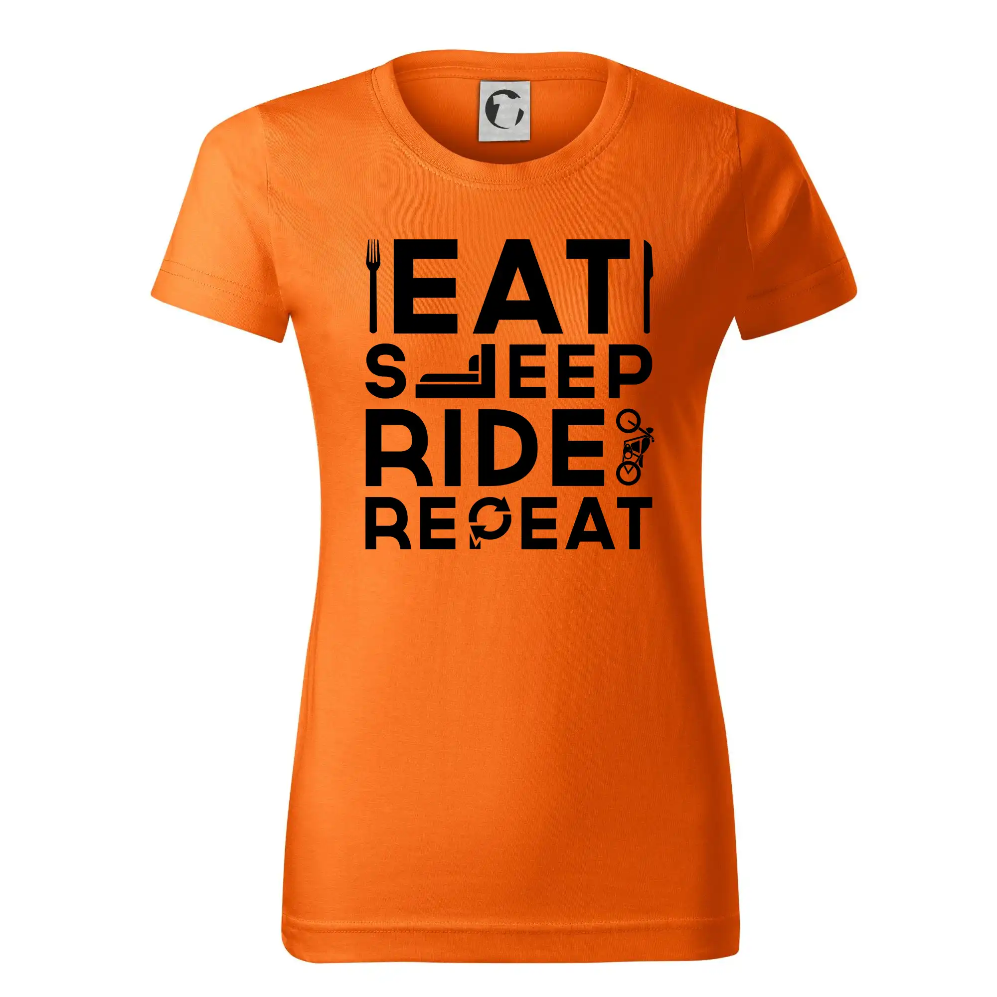 Eat sleep repeat - Eat sleep ride moto - Dámske tričko basic - ľahko voľnejšie a dlhšie