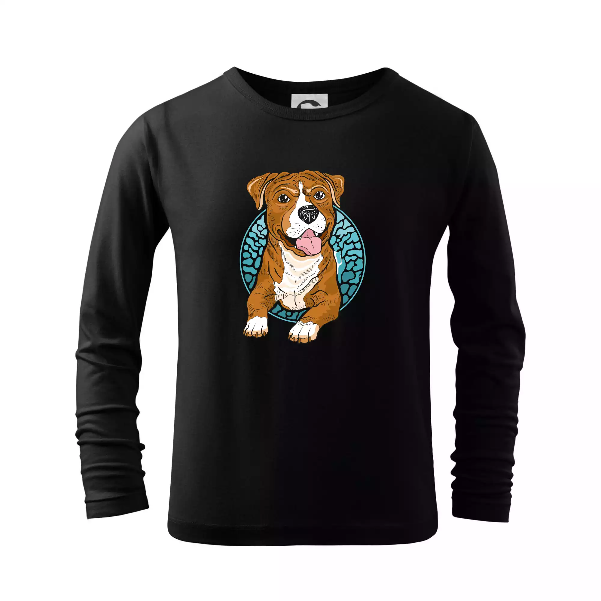 Americký staford kreslený v kolečku (Pecka design)