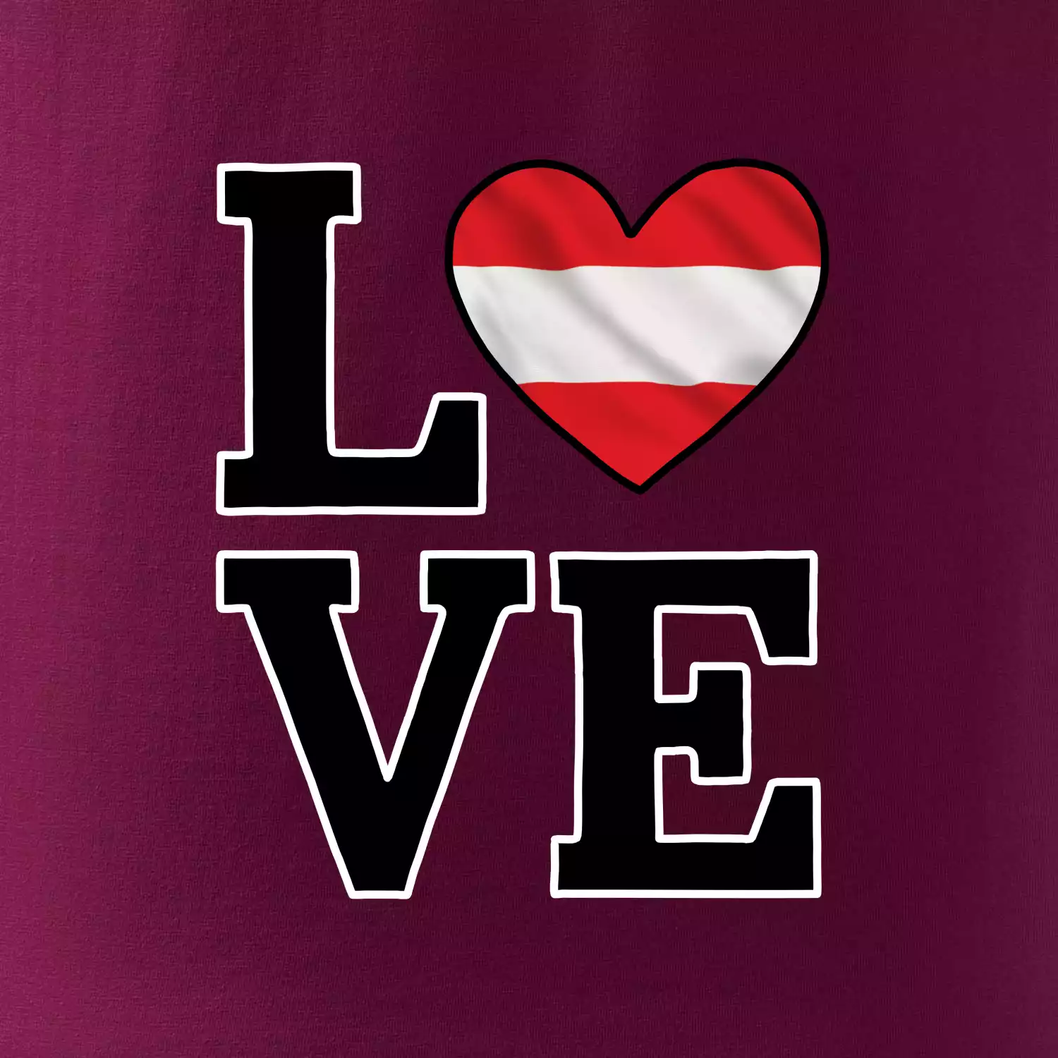 Love Rakouská vlajka