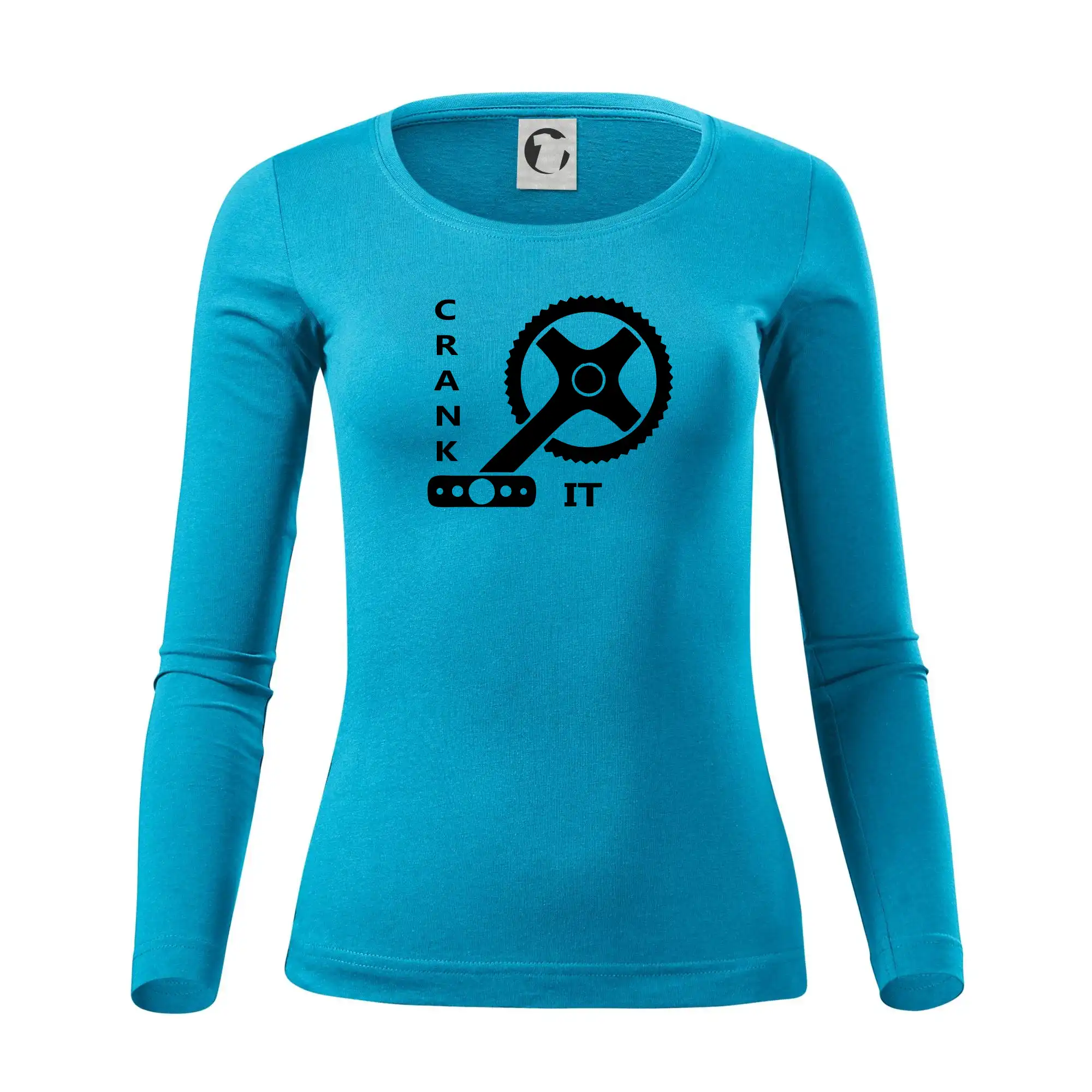 Tričko ako darček pre cyklistu - Crank it - Dámske tričko FIT-T LS - zužené
