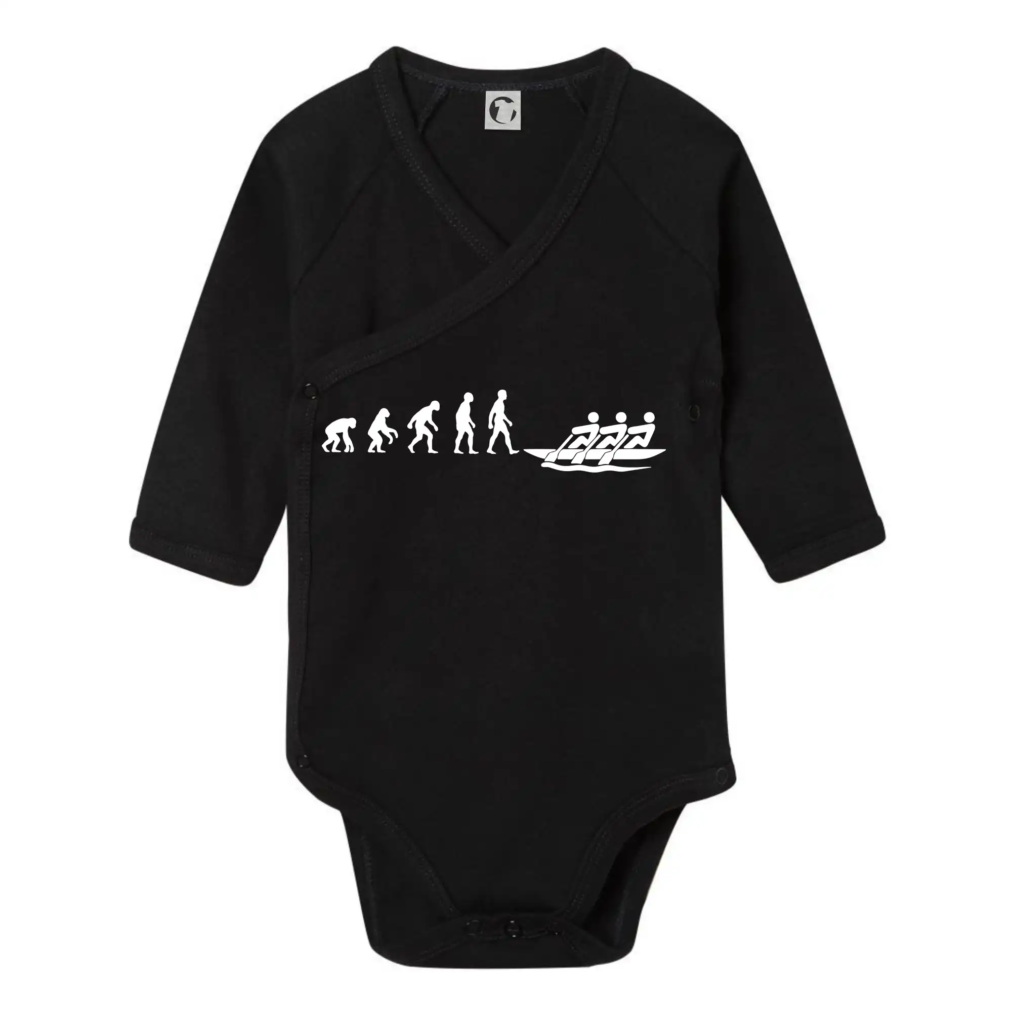 Vodácke tričká - Evolúcia veslovanie 3 ľudia - Body zavinovacie s dlhým rukávom