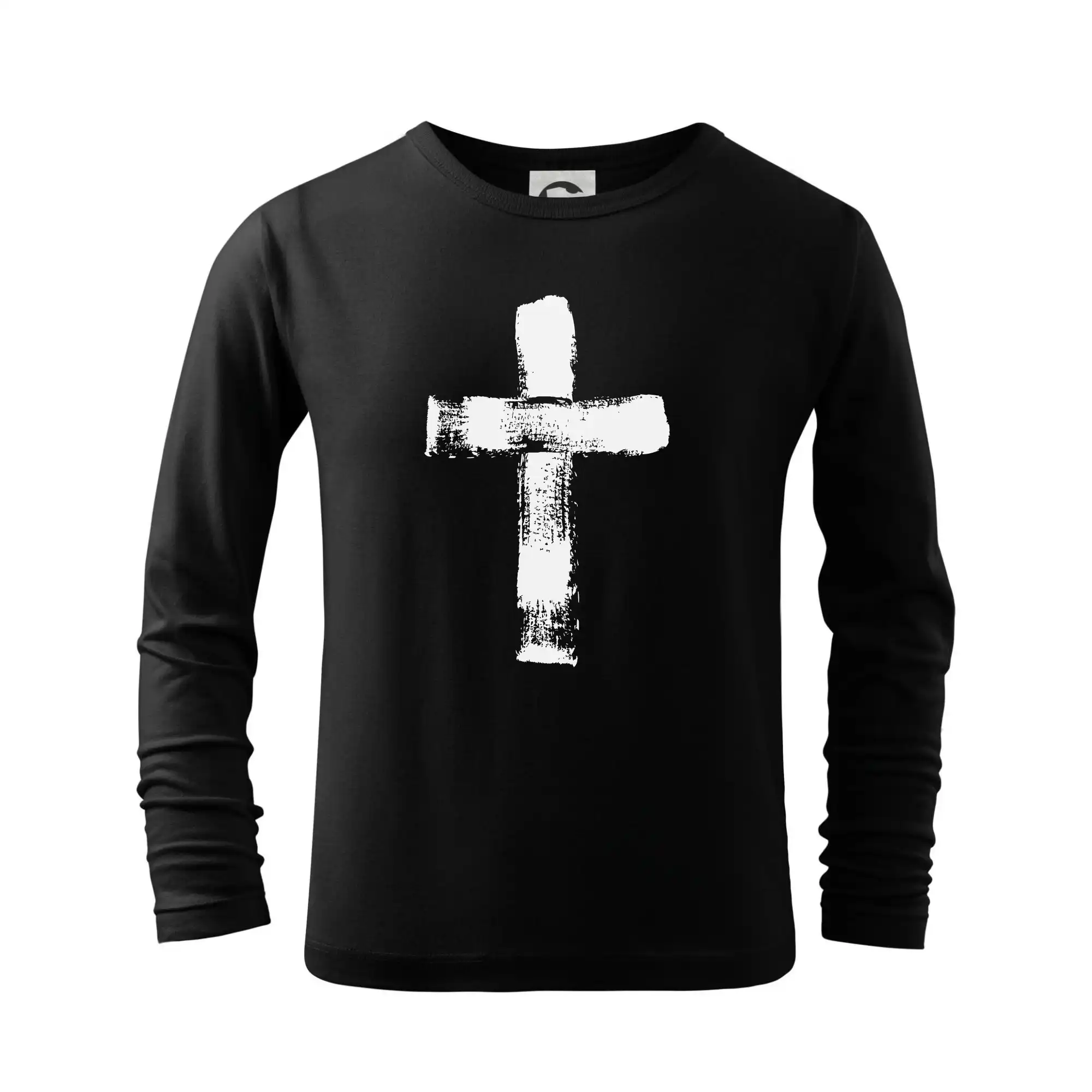 Jesus kríž štetcom - Tričko detské Long Sleeve