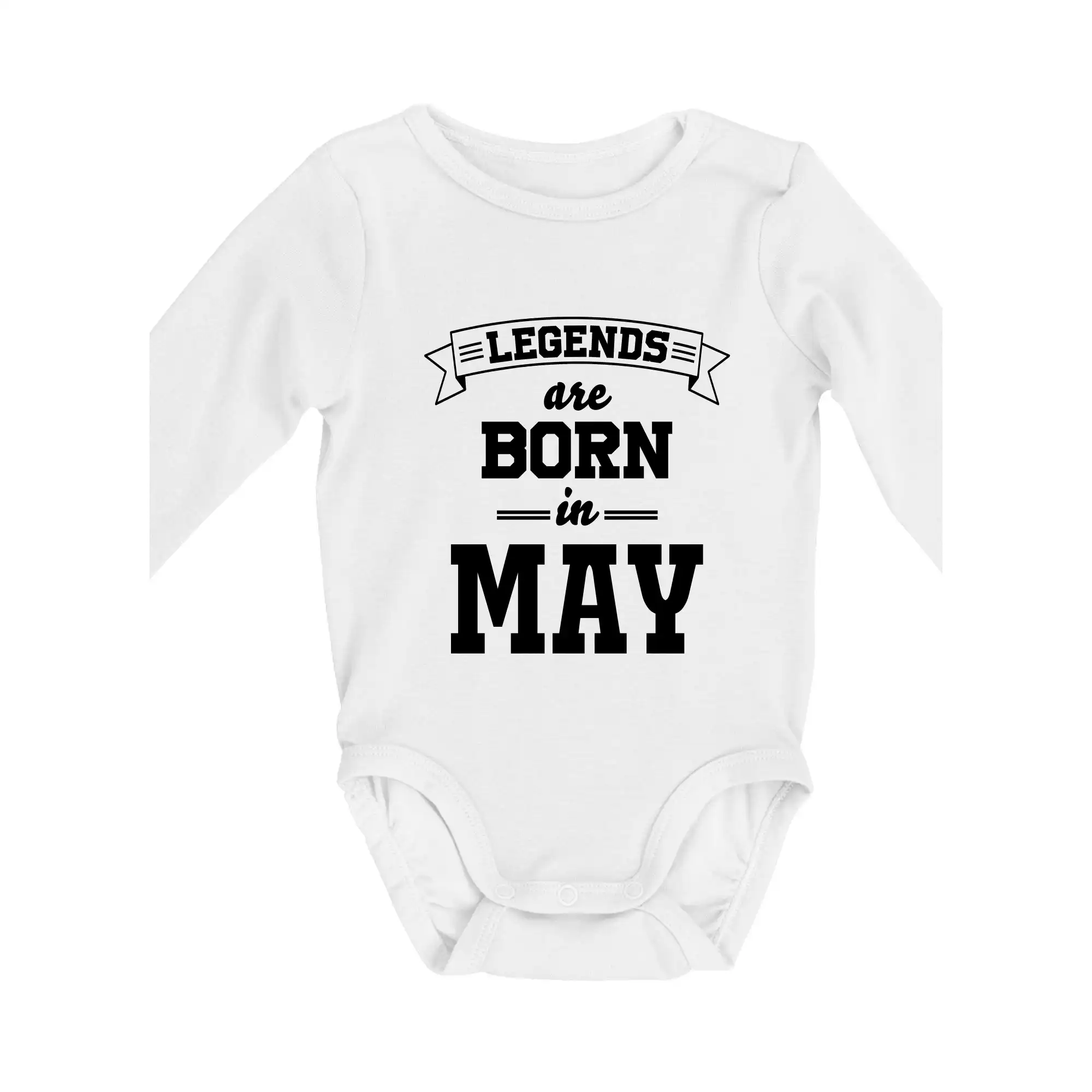 Tričká pre narodených v máji - Legends are born in May - Body dojčenské s dlhým rukávom