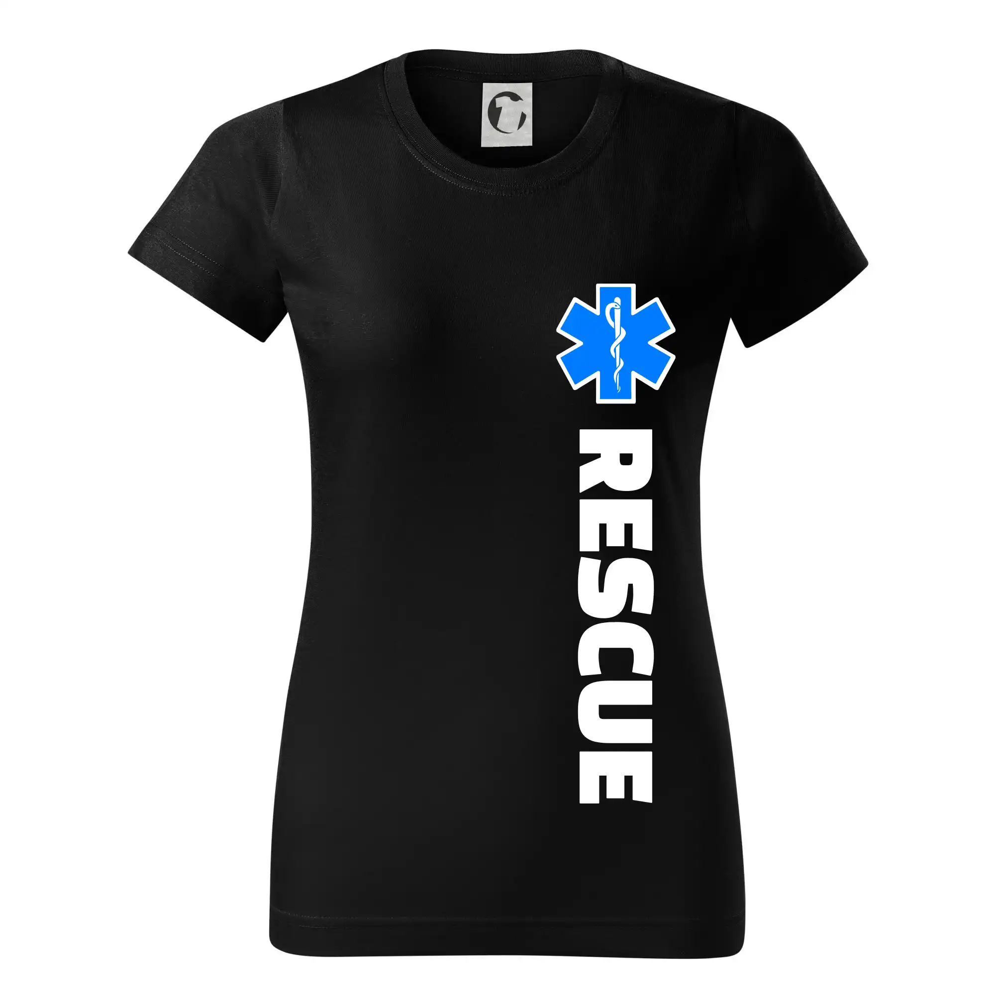 Tričká a mikiny pre záchranárov a lekárov - Kvalitné oblečenie pre zdravotníkov - Rescue - pre záchranárov - Dámske tričko basic - ľahko voľnejšie a dlhšie