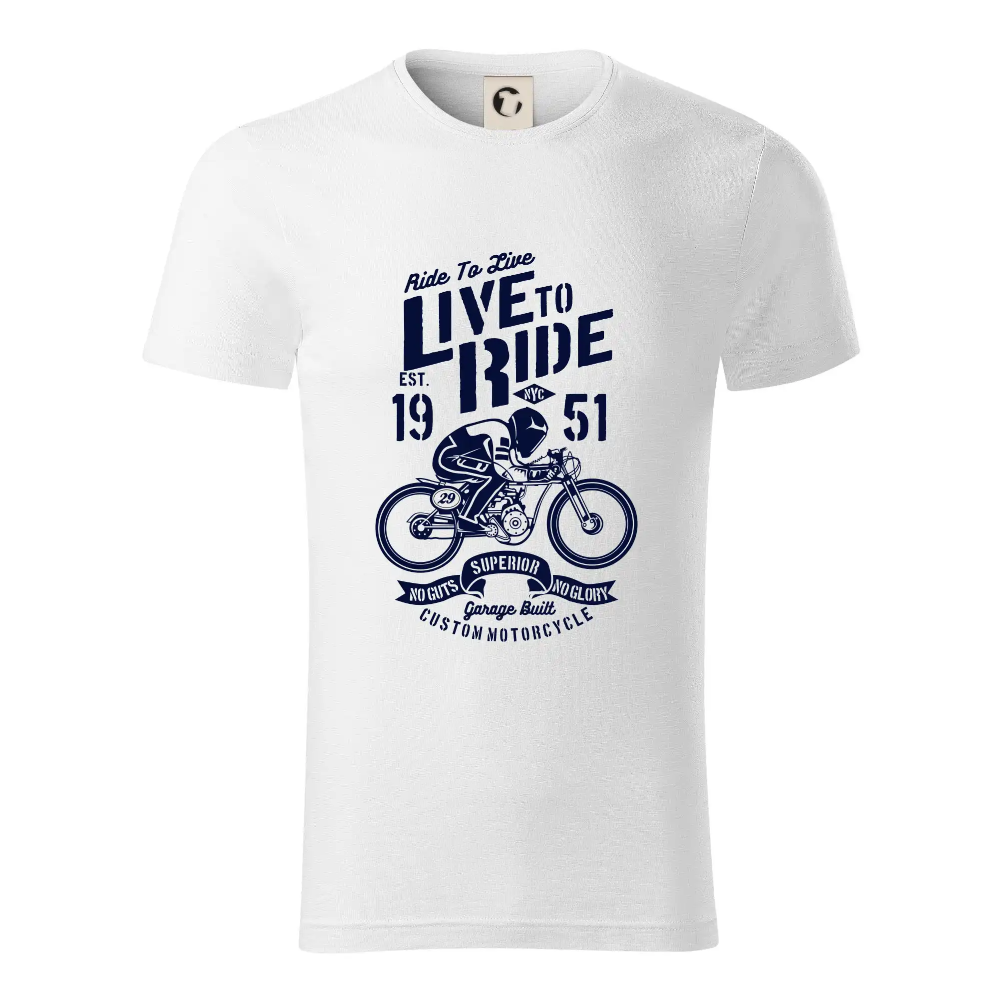 Tričká a mikiny s potlačou motoriek – pre pravých motorkárov - Live To Ride - Tričko z organickej bavlny