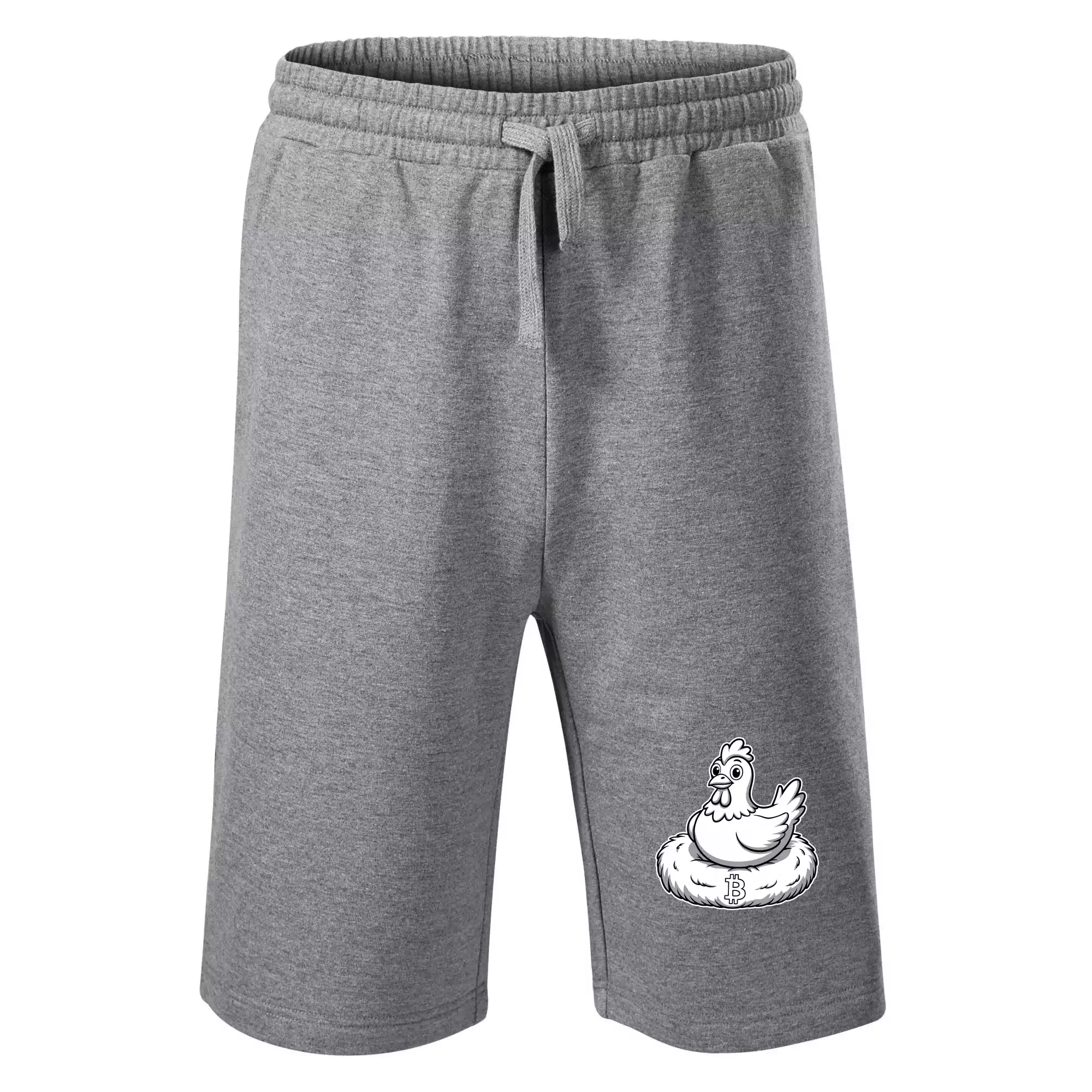 Kuře sedící na bitcoinovém hnízdě