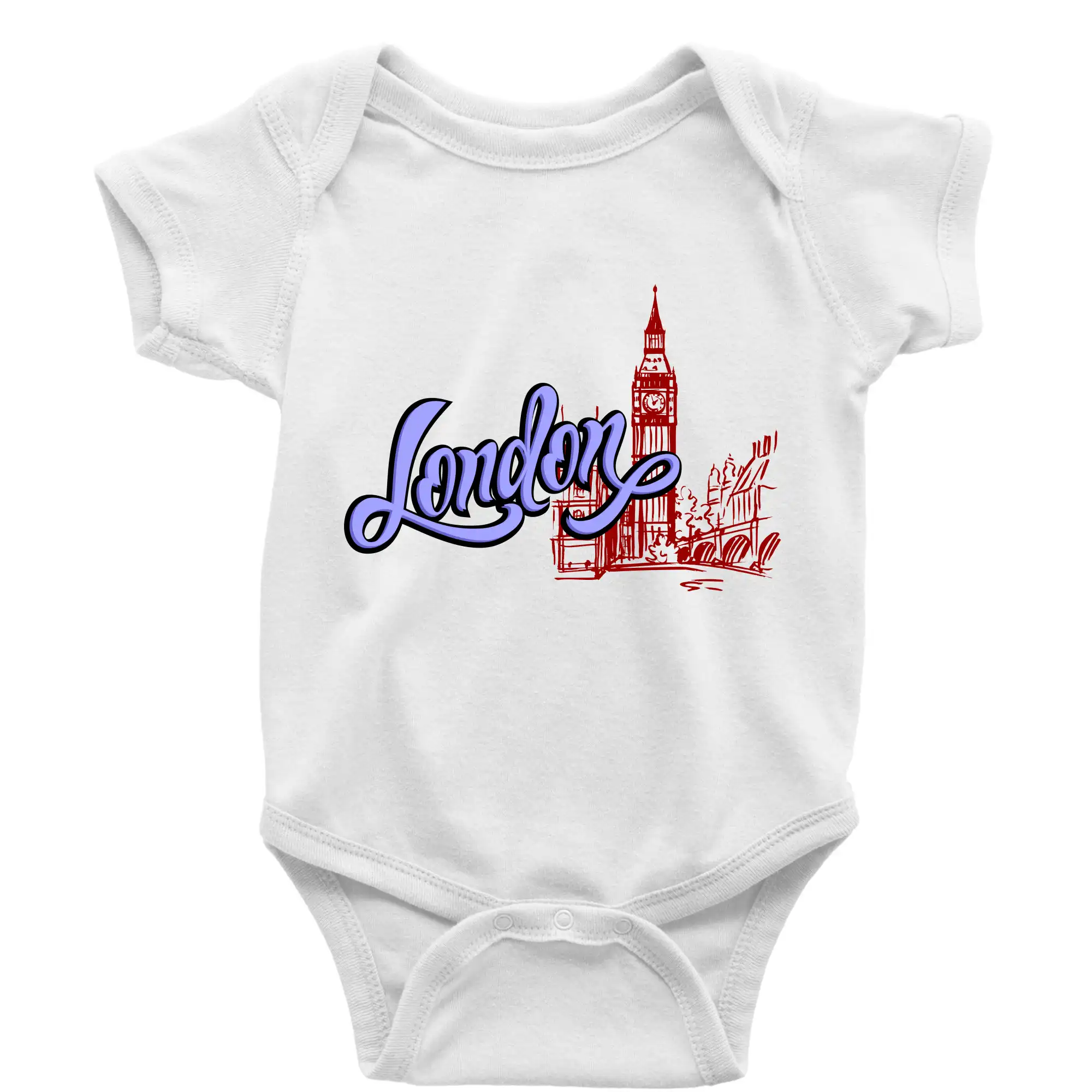 Tričká Anglicko - London Lettering - Body dojčenské s krátkym rukávom
