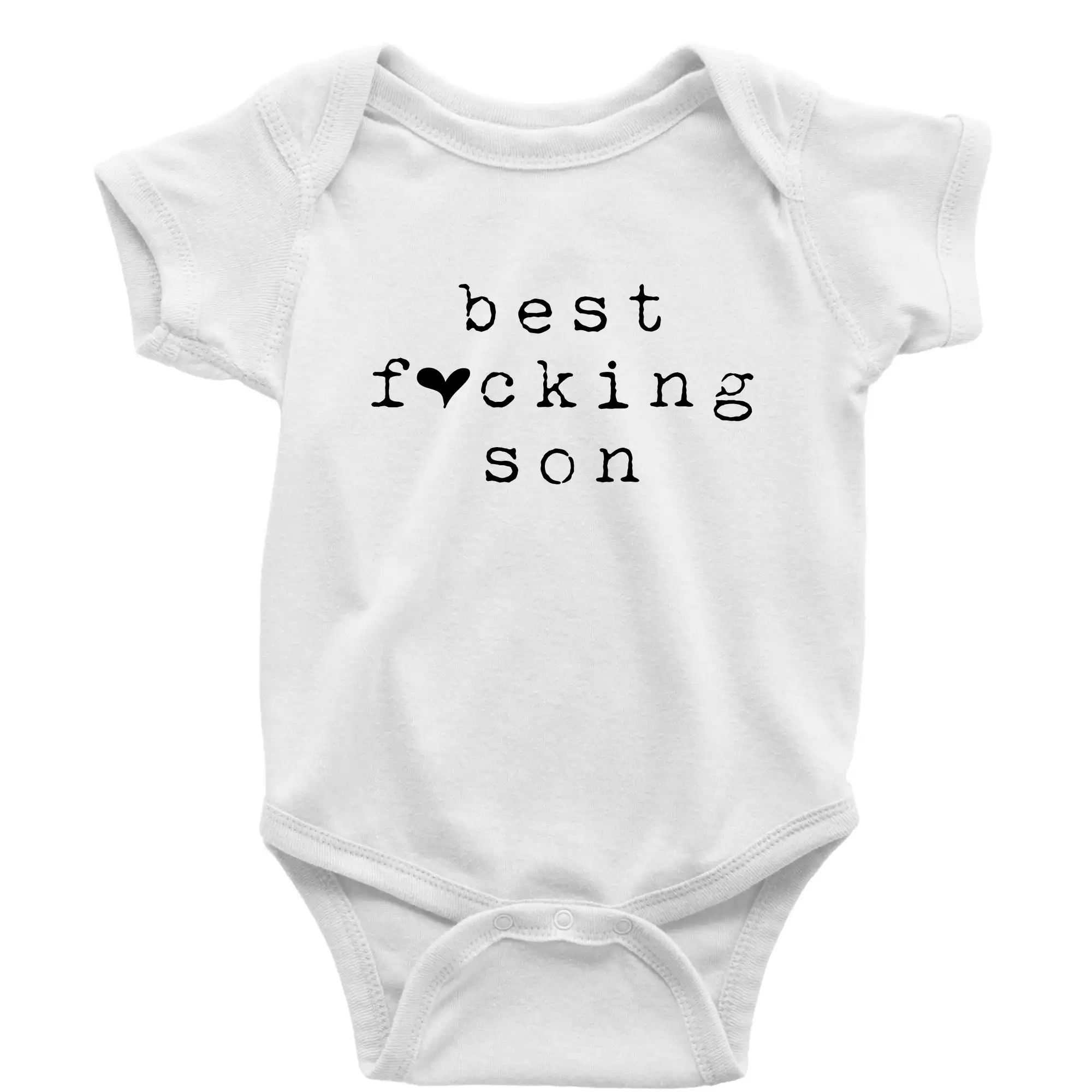 Rodinné tričká - Best fucking son - Body dojčenské s krátkym rukávom