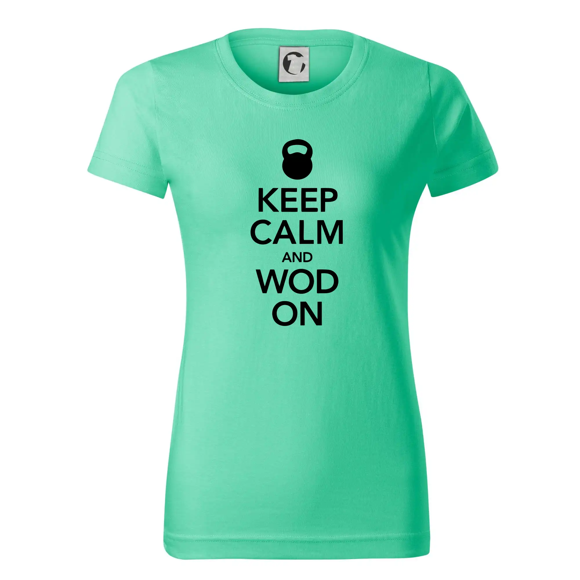 Posilňovani - Keep calm and wod on - Dámske tričko basic - ľahko voľnejšie a dlhšie