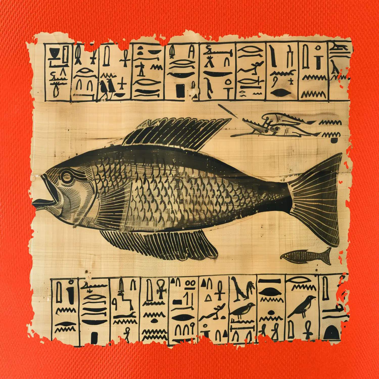 Egyptské hieroglyfy ryba