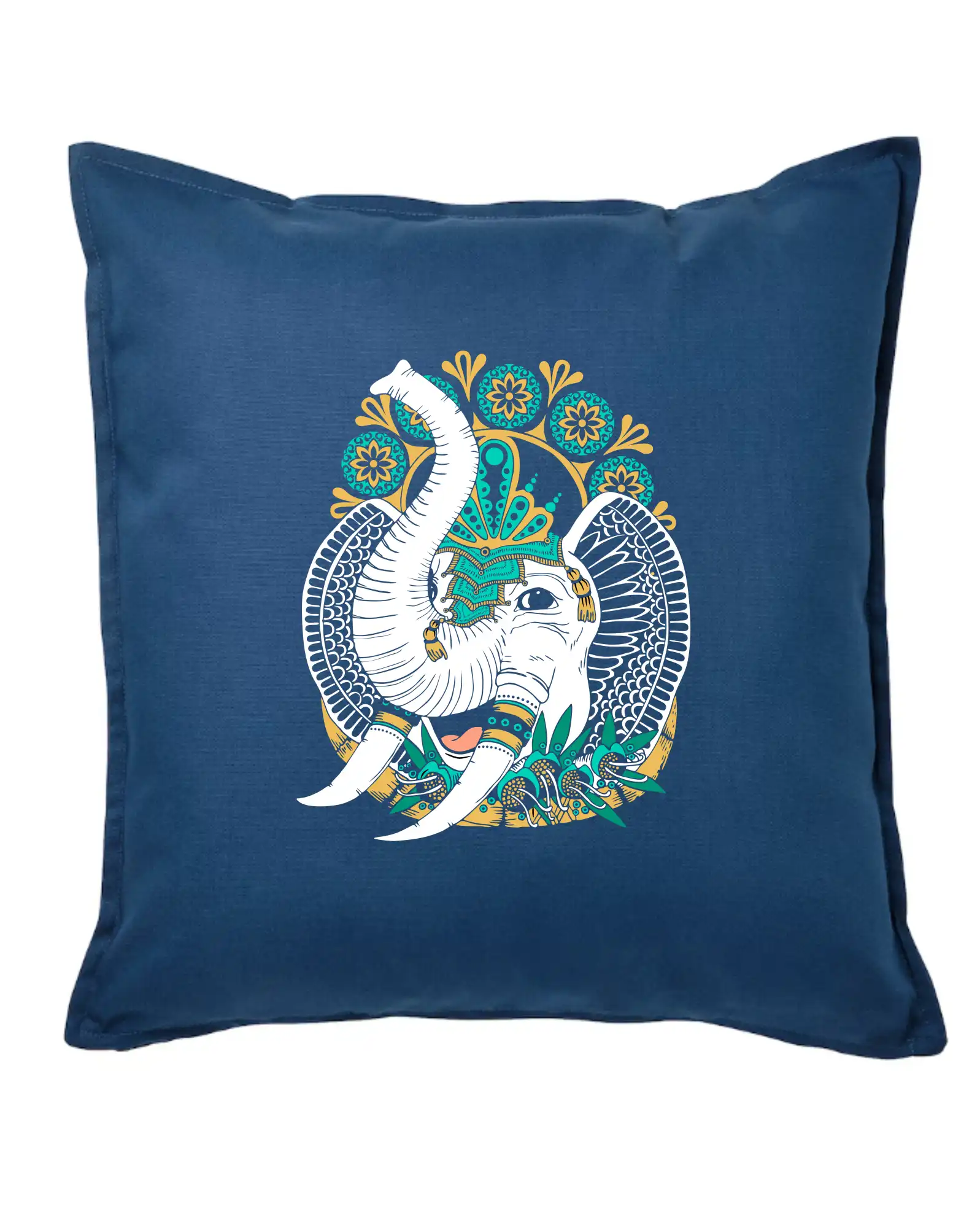 Tričká so zvieratami - Sloník pre šťastie (Pecka Design) - Vankúš 50x50