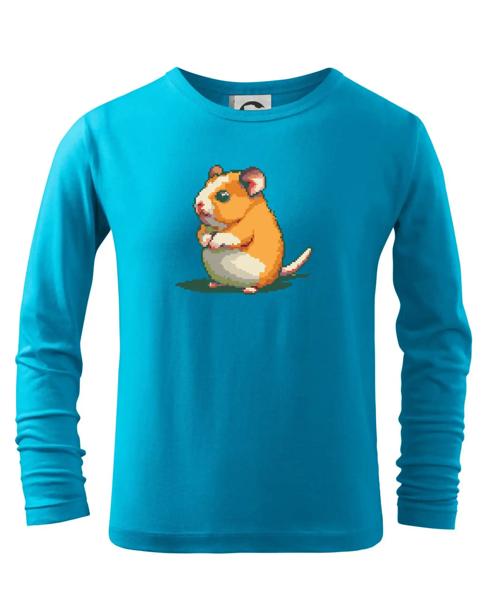 Tričká so zvieratami - Škrečok pixel - Tričko detské Long Sleeve