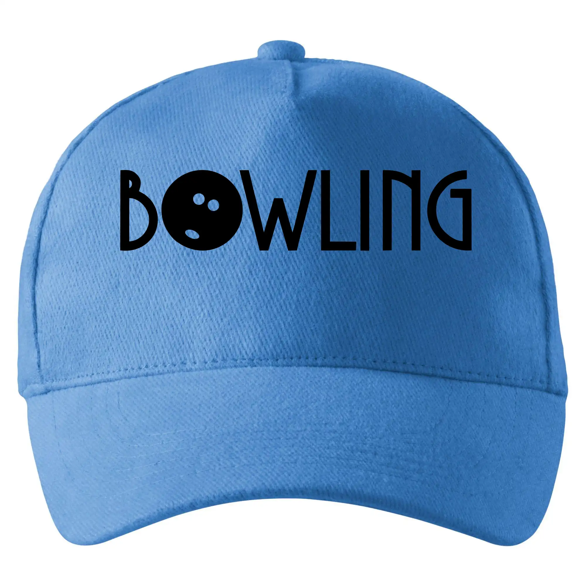Tričká Bowling - Bowling nápis - Šiltovka so zahnutým šiltom a mosaznou sponou