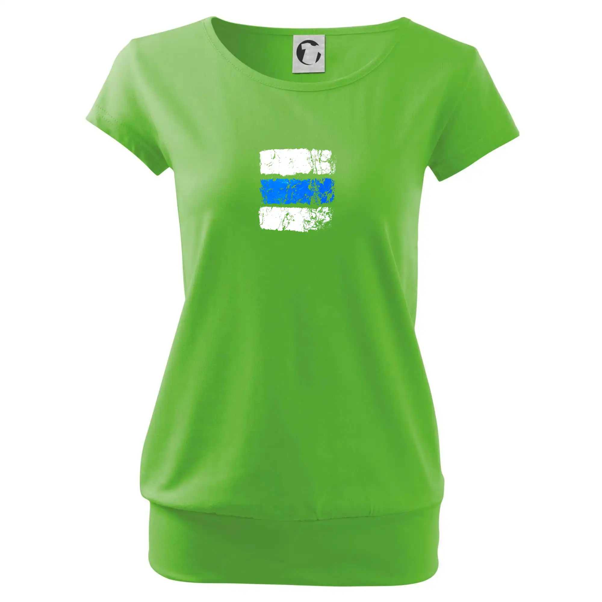 Trička pre cestovateľov - Turistická značka - modrá - Voľné tričko city