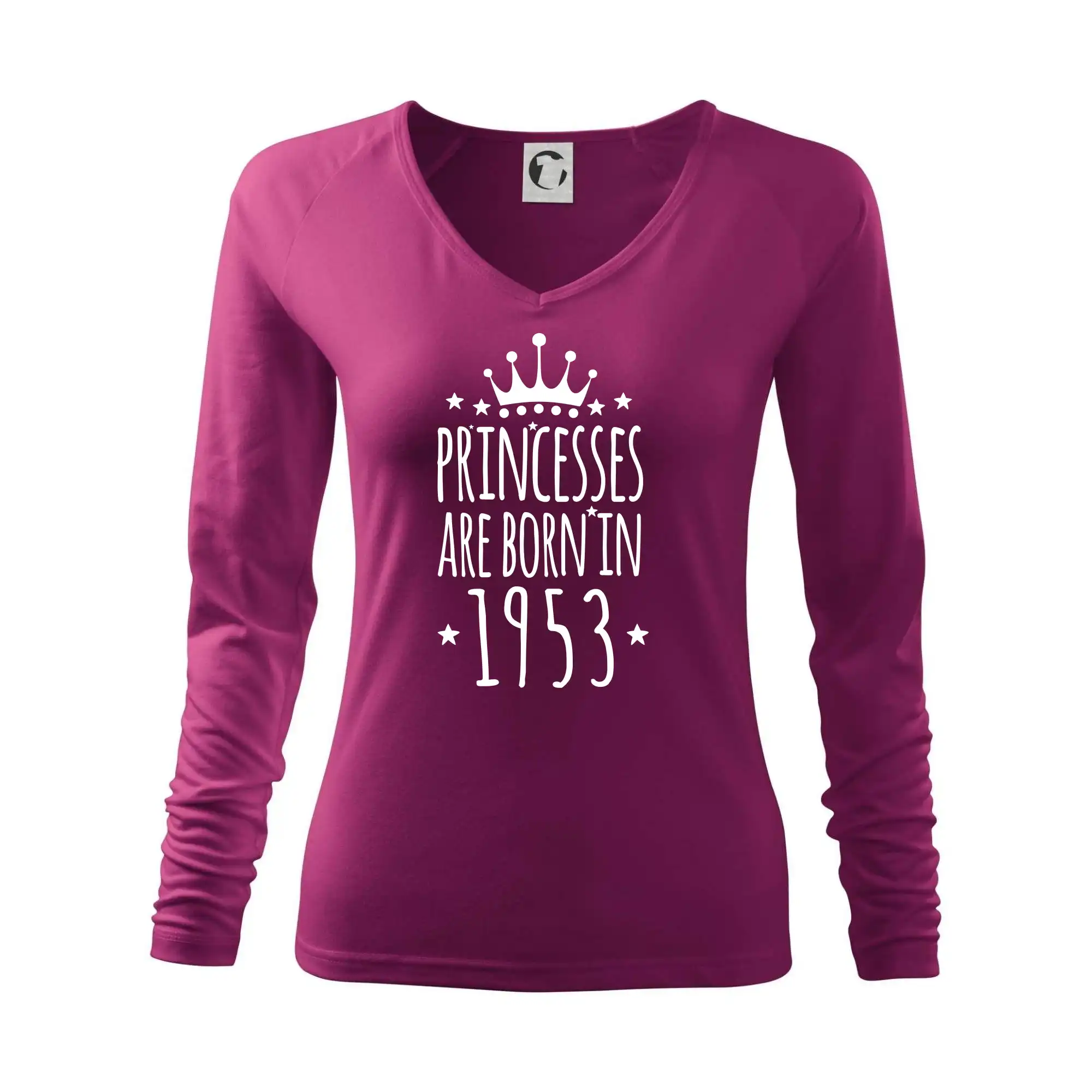 Tričká k narodeninám - Princesses are born in 1953 - Tričko dámske Elegance