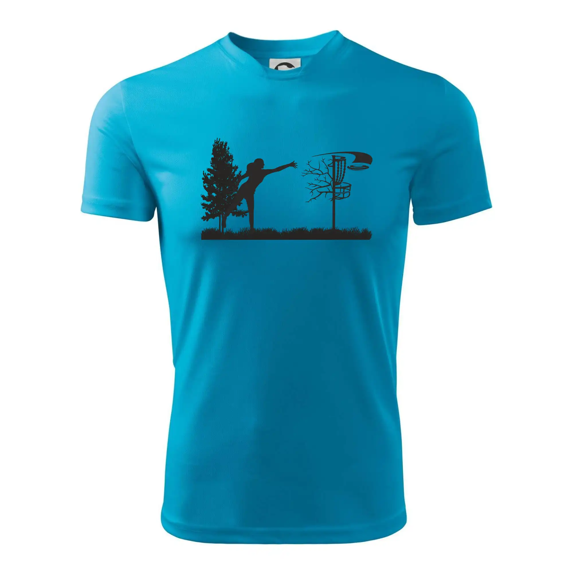 Disc golf - žena černý obrázek