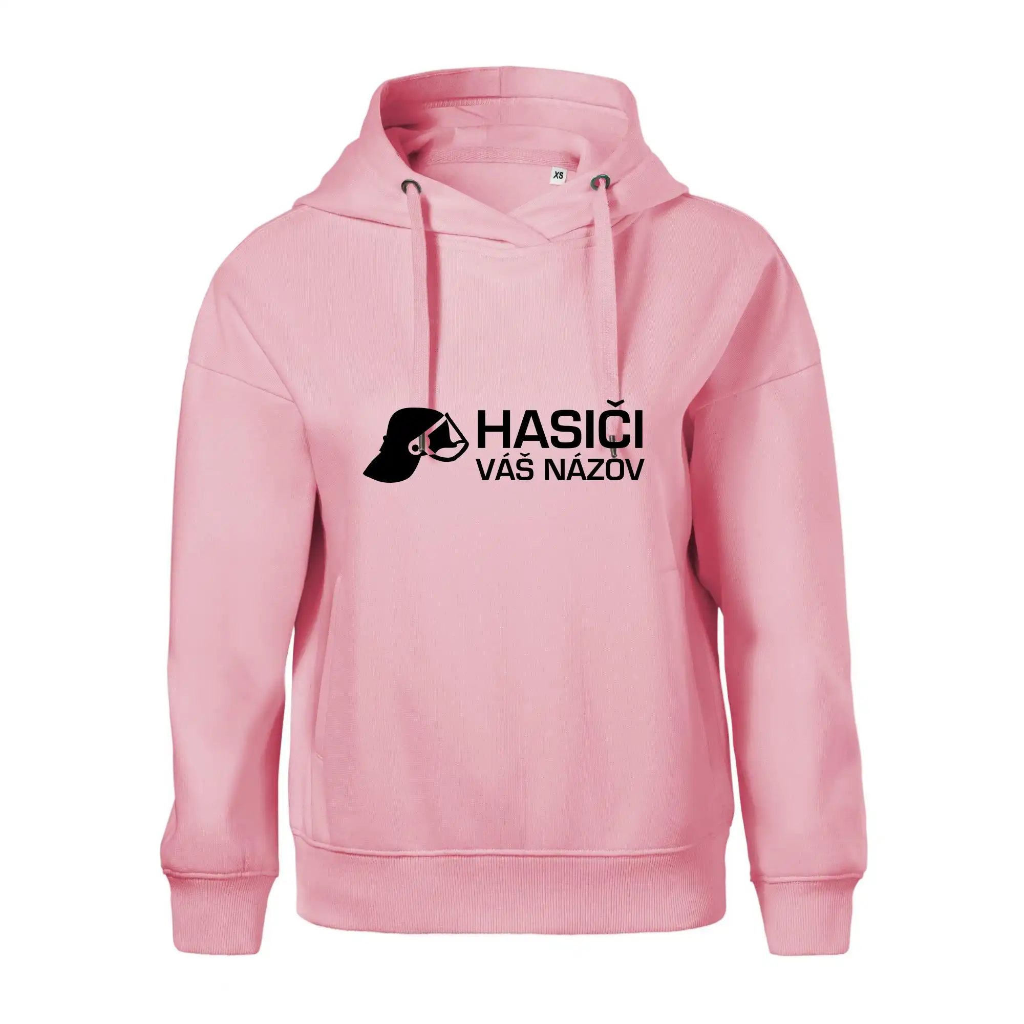 Originálne tričká pre hasičov - Hasiči helma - vlastný nápis - Oversized mikina dámská Moon - kratšia + širšia