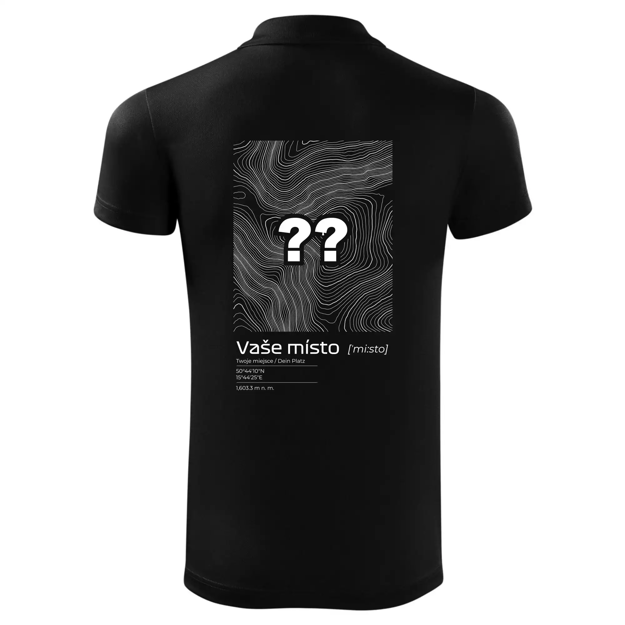 Vaše místo - vrstevnice v obdélníku