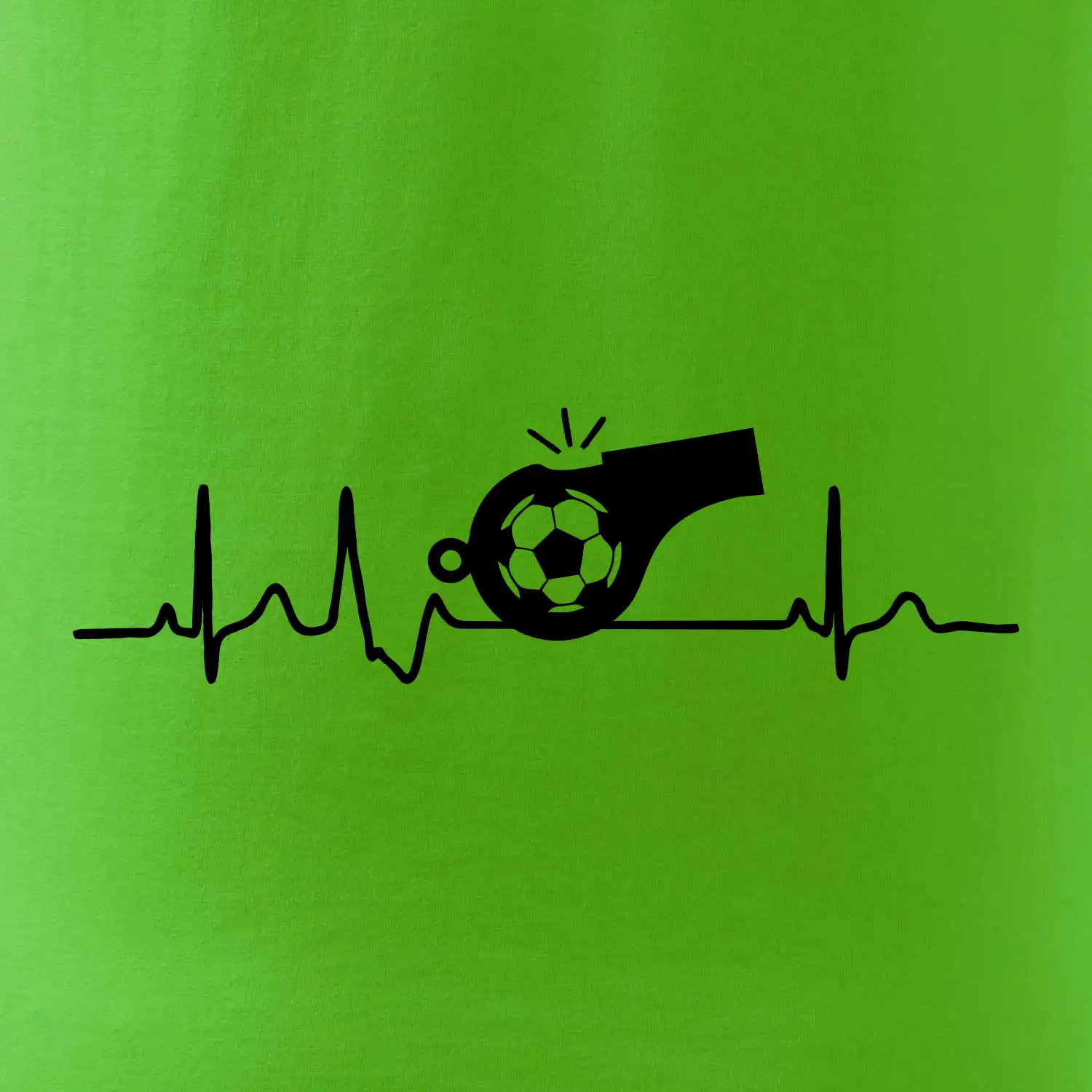 EKG fotbal rozhodčí a píšťalka