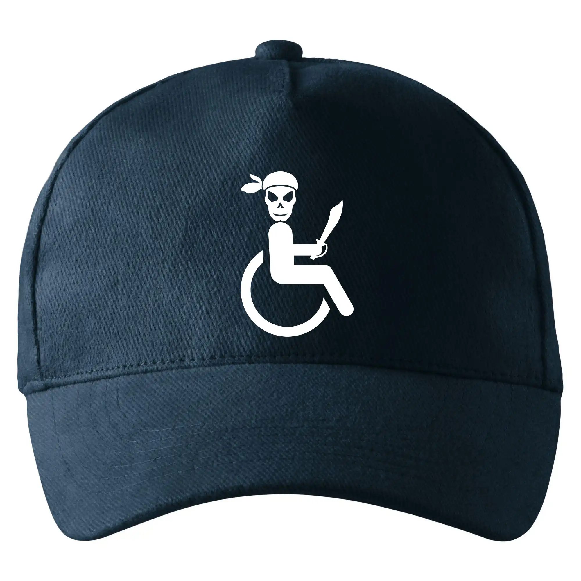 Pirát vozíčkar - Šiltovka so zahnutým šiltom a mosaznou sponou