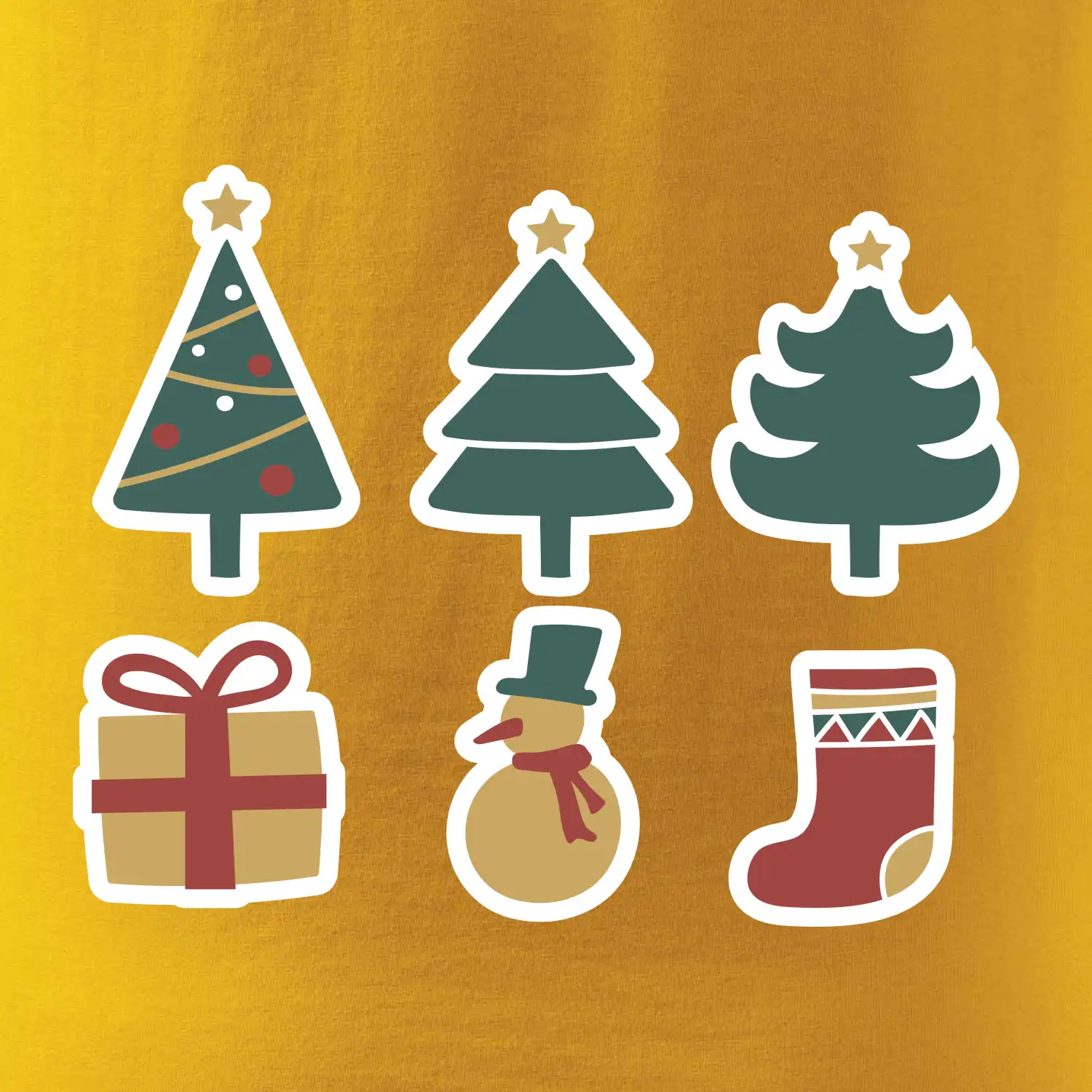 Vánoční sada - stromky a dárky