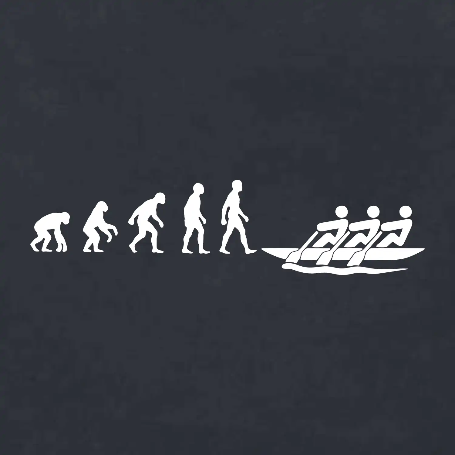 Evoluce veslování 3 lidi