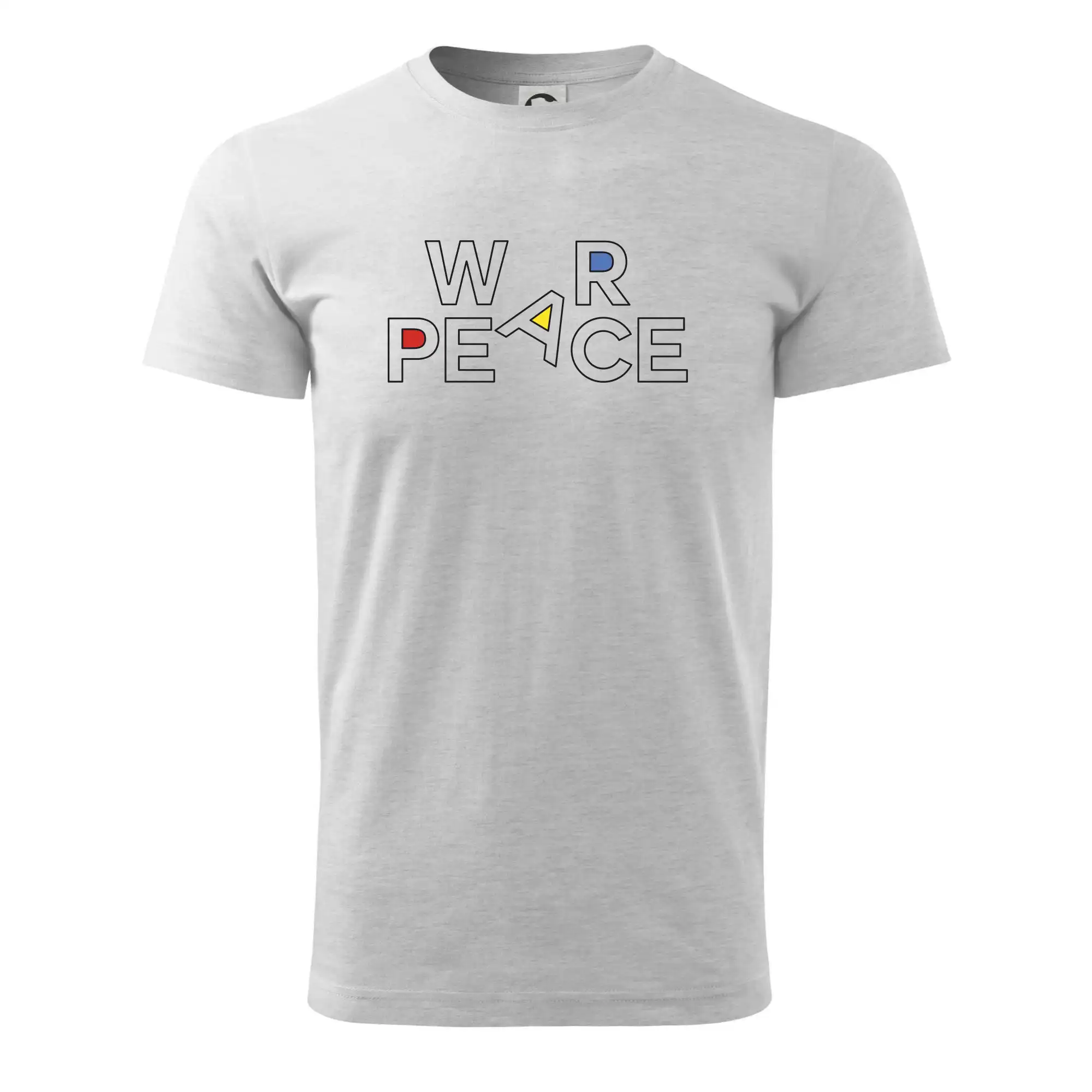 War, peace - barevný nápis