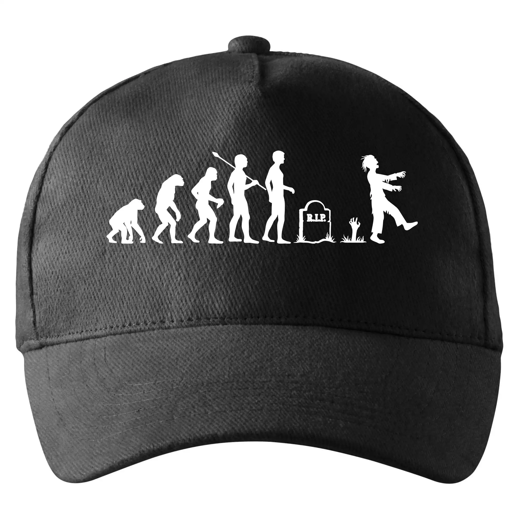 Grafické tričká - Evoluce Zombie (Hana-creative) - Šiltovka so zahnutým šiltom a mosaznou sponou