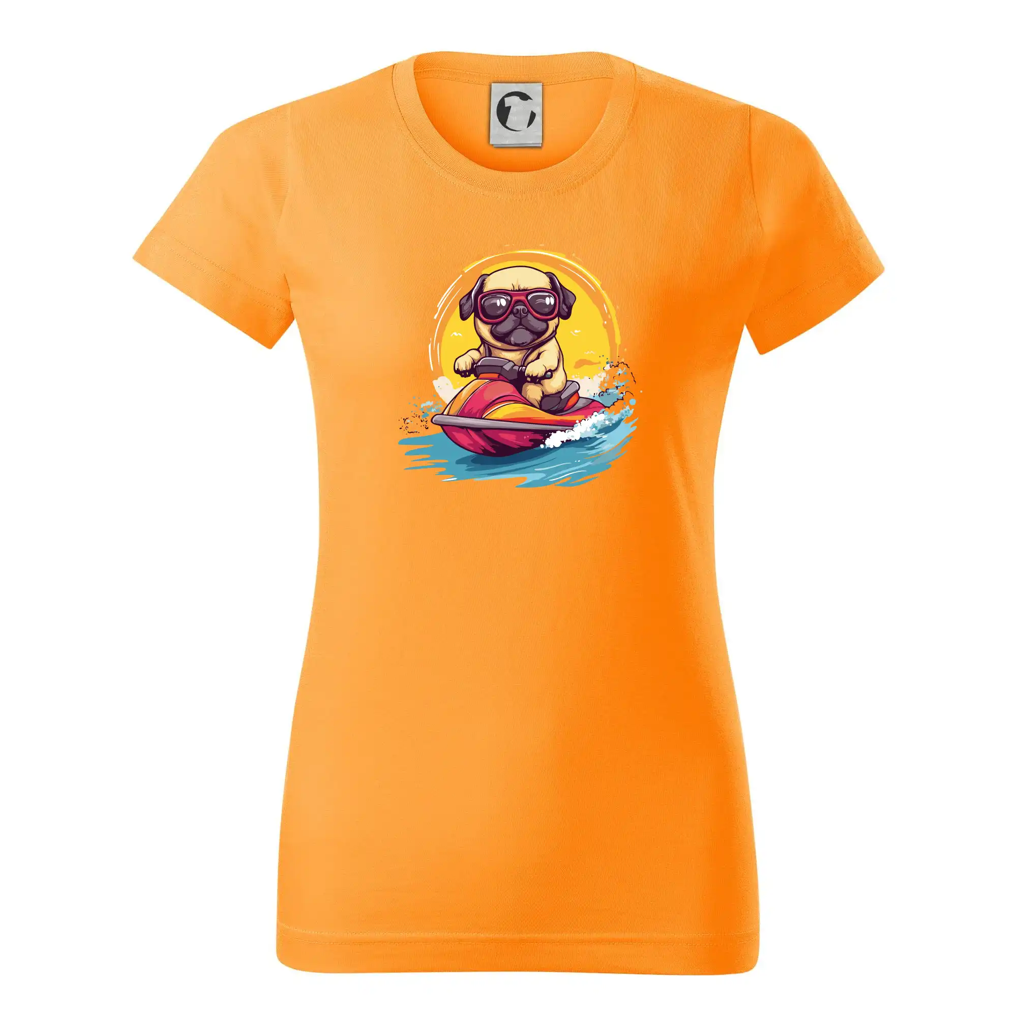 Mops na vodním skútru