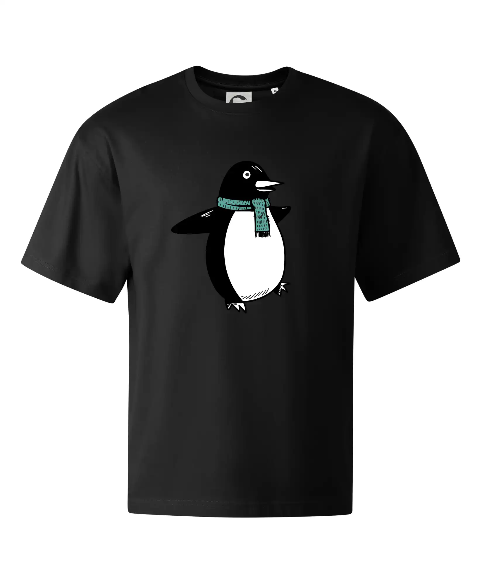Tučňák se zelenou šálou