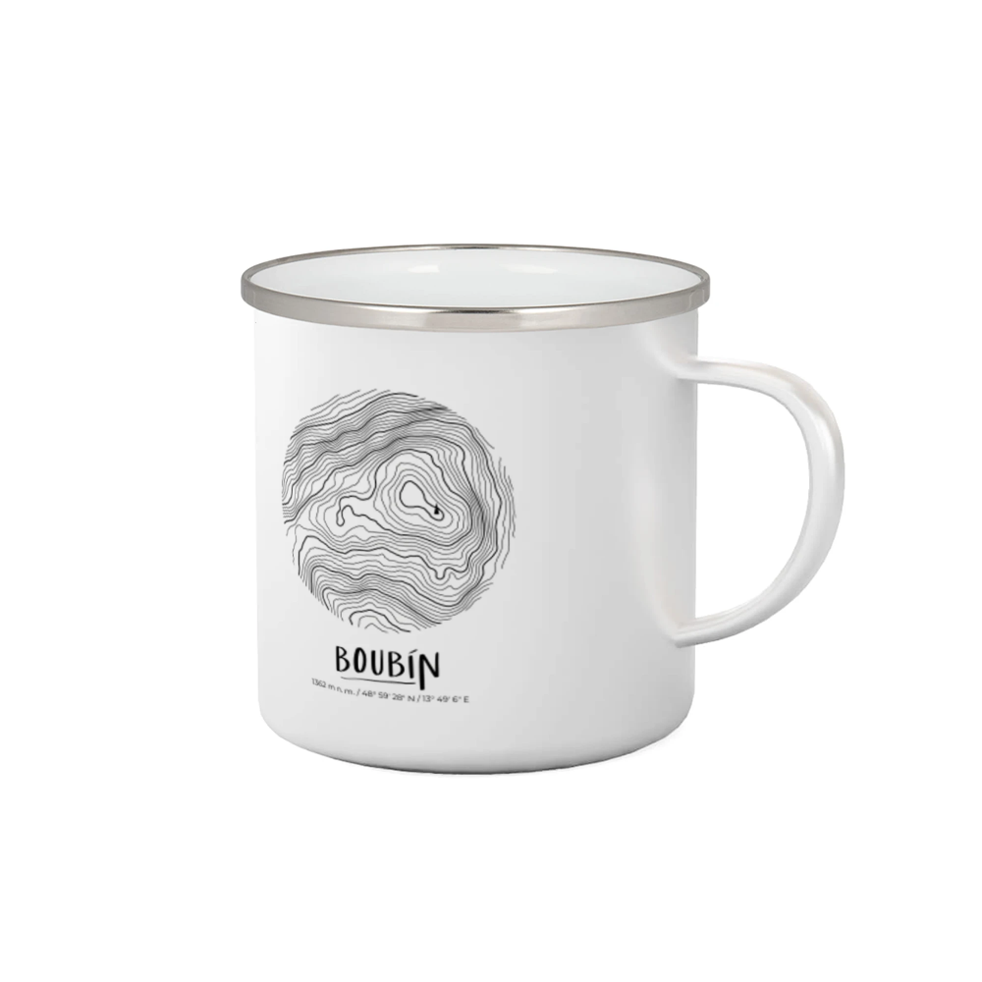 Boubín - vrstevnice v kruhu