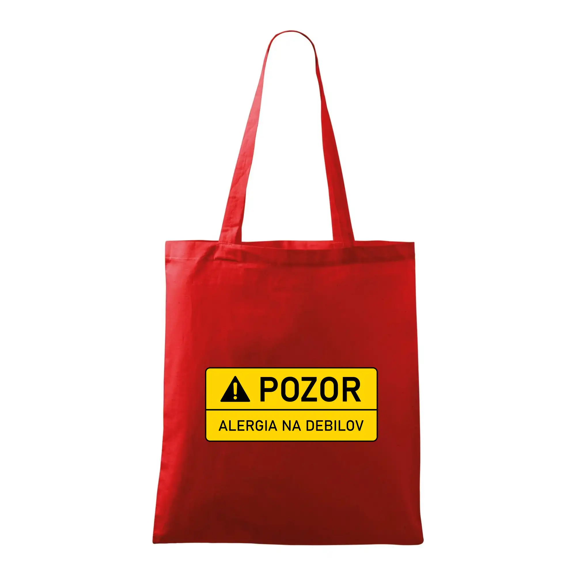 Ostatné nápisy - Pozor alergia na debilov - Taška bavlnená