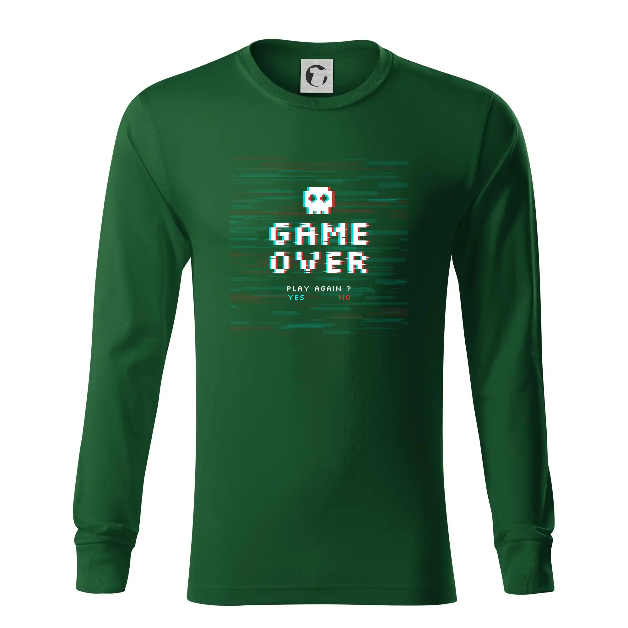 Tričká pre ajťákov - Game over play again - Tričko s dlhým rukávom LS R05