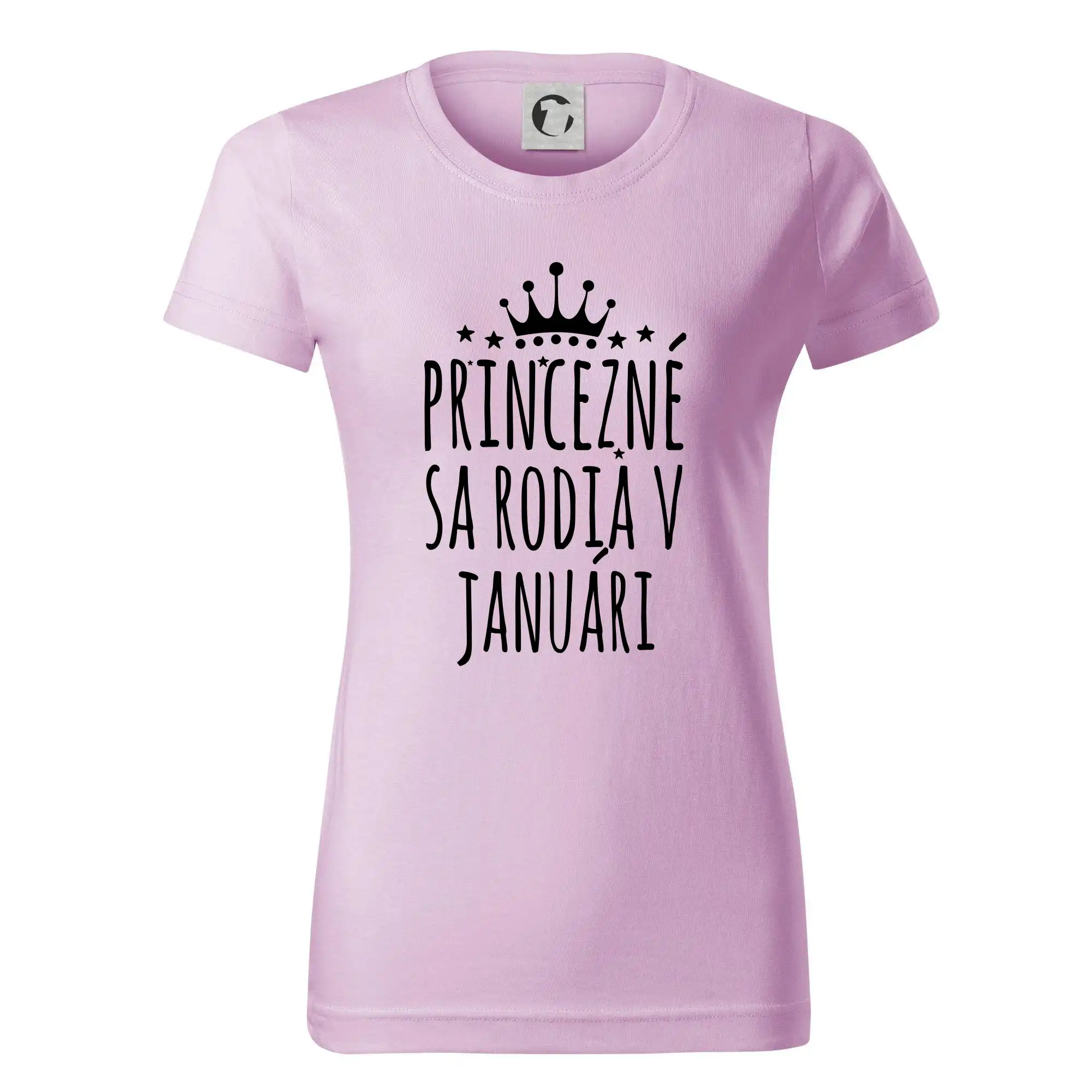 Tričká pre narodených v januári - Princezné sa rodia v januári - Dámske tričko basic - ľahko voľnejšie a dlhšie