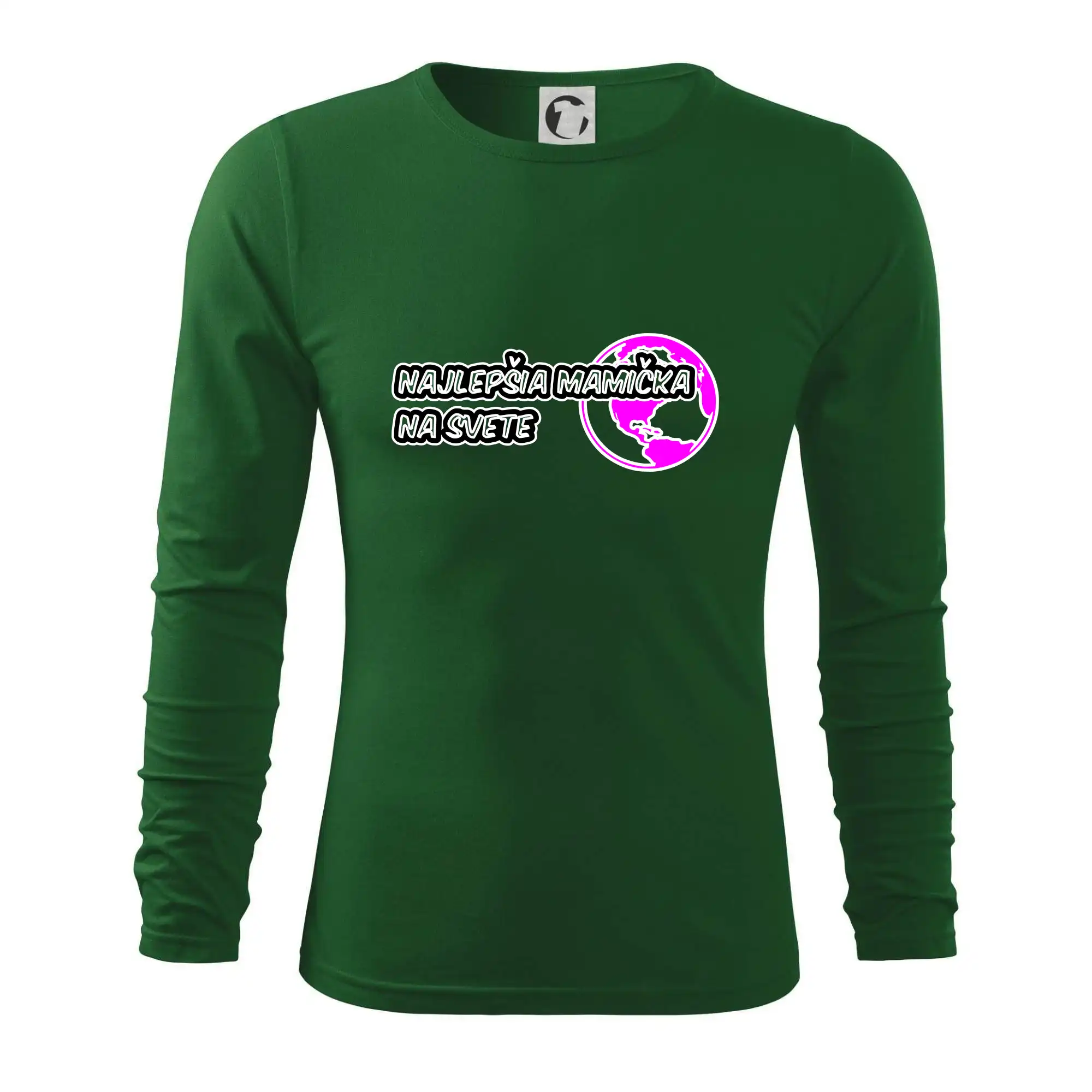 Tričká a mikiny pre mamičky - Najlepšia mamička na svete - Tričko s dlhým rukávom FIT-T long sleeve