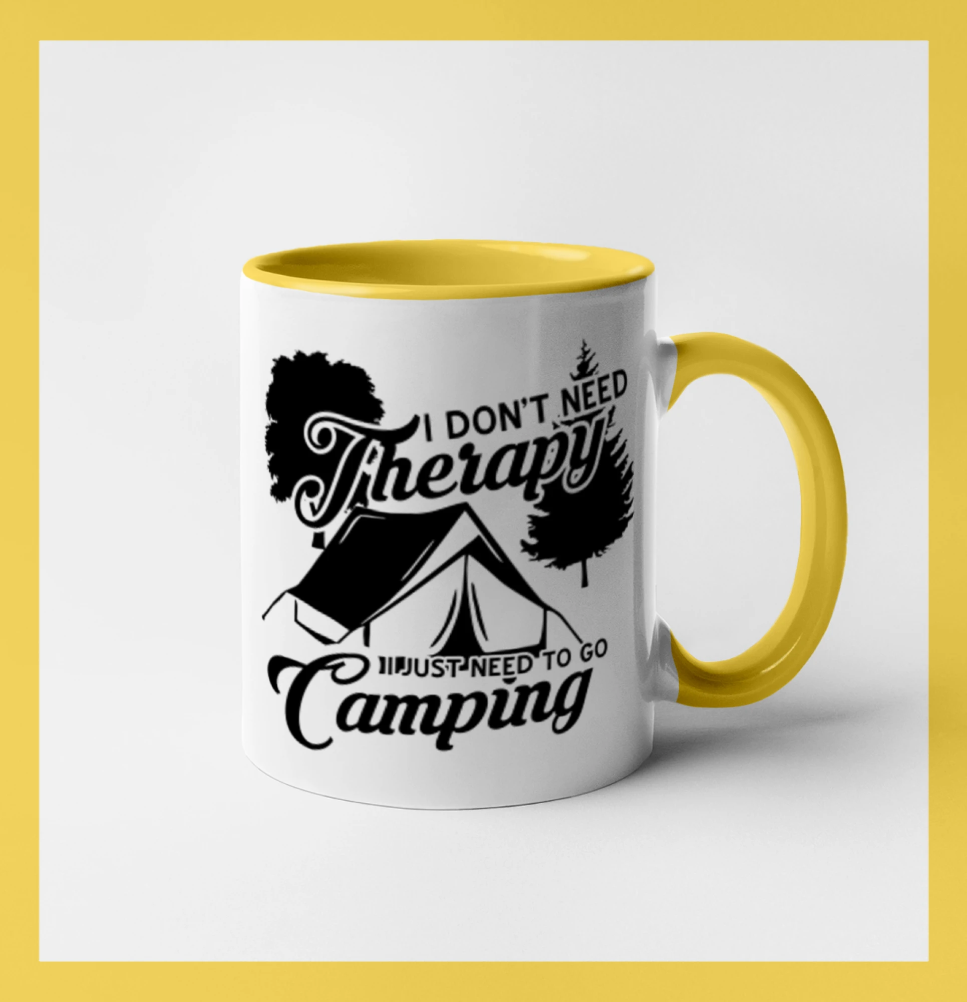 Trička na kempovanie - I don't need therapy camping - Hrnček 