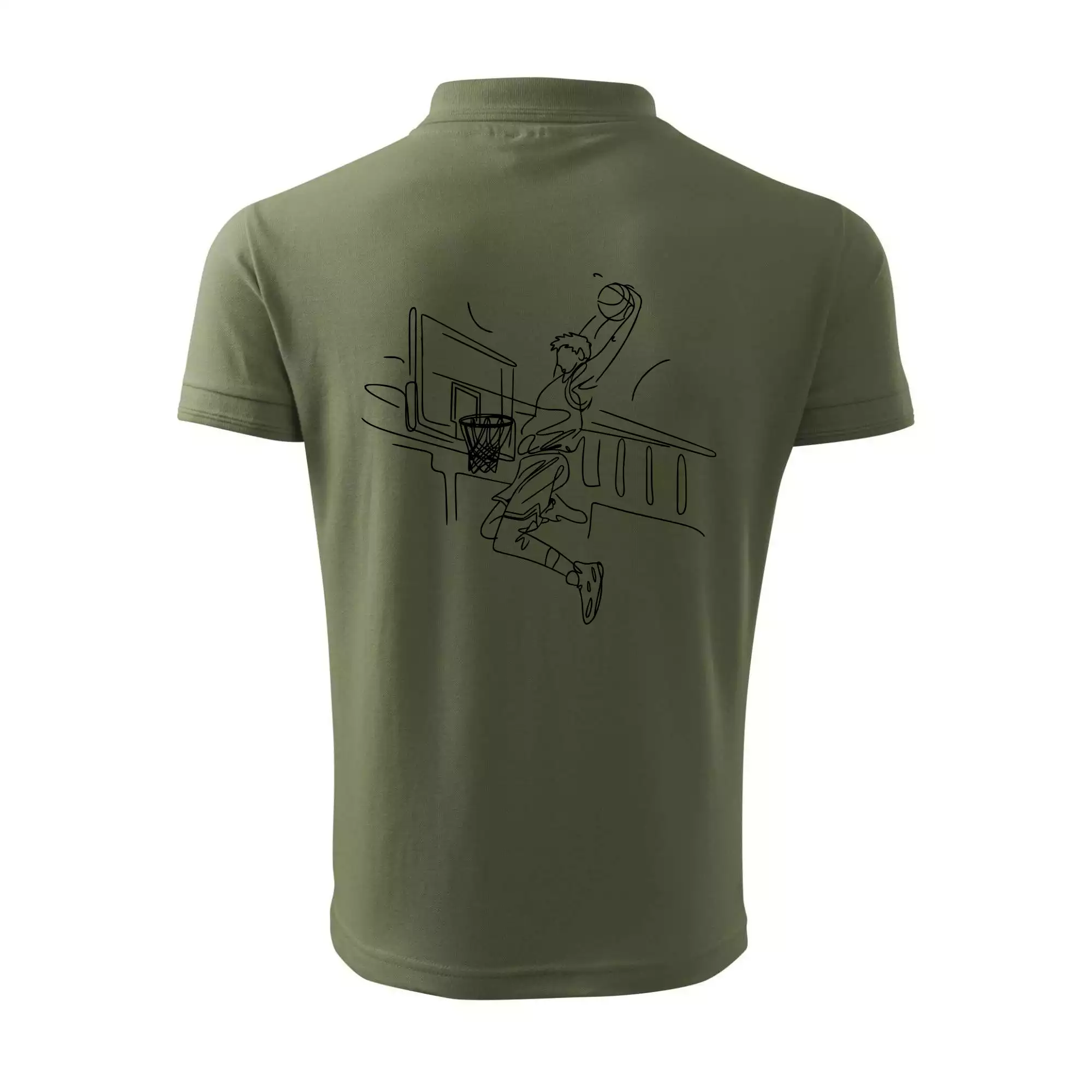 Basketbalista jedním tahem - výskok